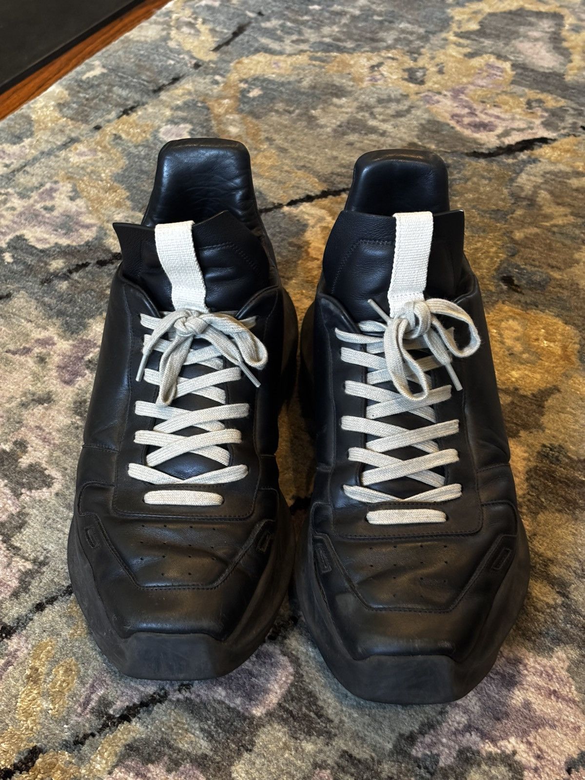 Rick Owens Rick Owen Black Leather Geth Runners Size US 10 / EU 43 - 2 Thumbnail