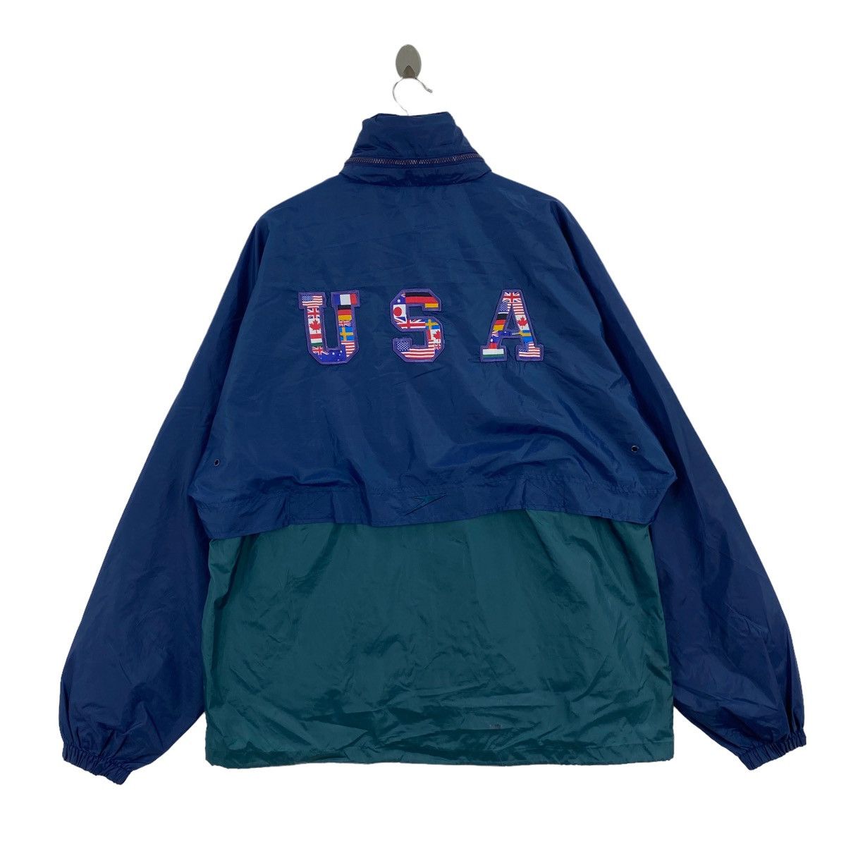 Speedo × Vintage Vintage 90s SPEEDO USA Embroidered Design Windbreaker Coach Size US L / EU 52-54 / 3 - 1 Thumbnail