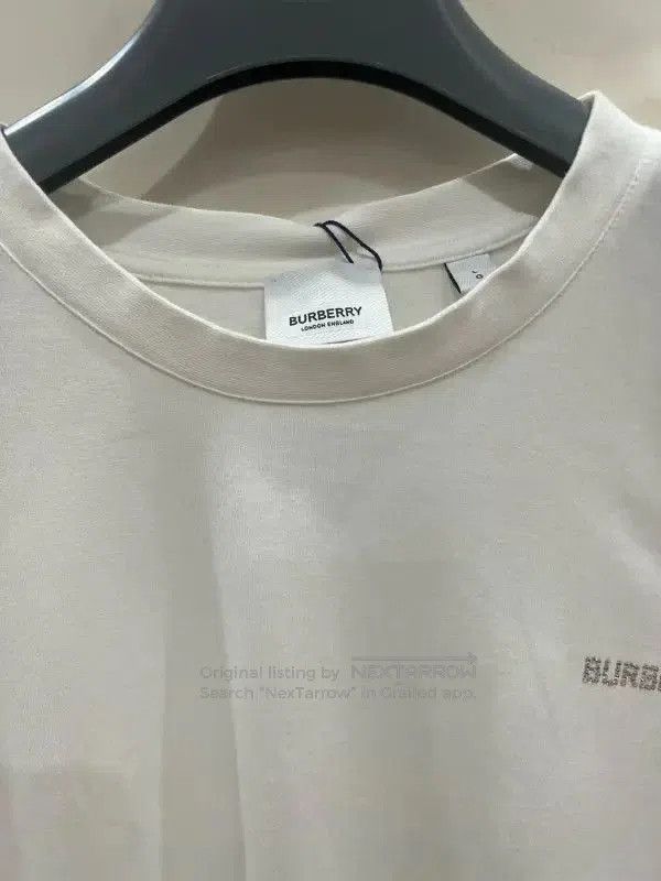 Burberry Burberry White Cotton Women's T-Shirt. Size L / US 10 / IT 46 - 6 Thumbnail