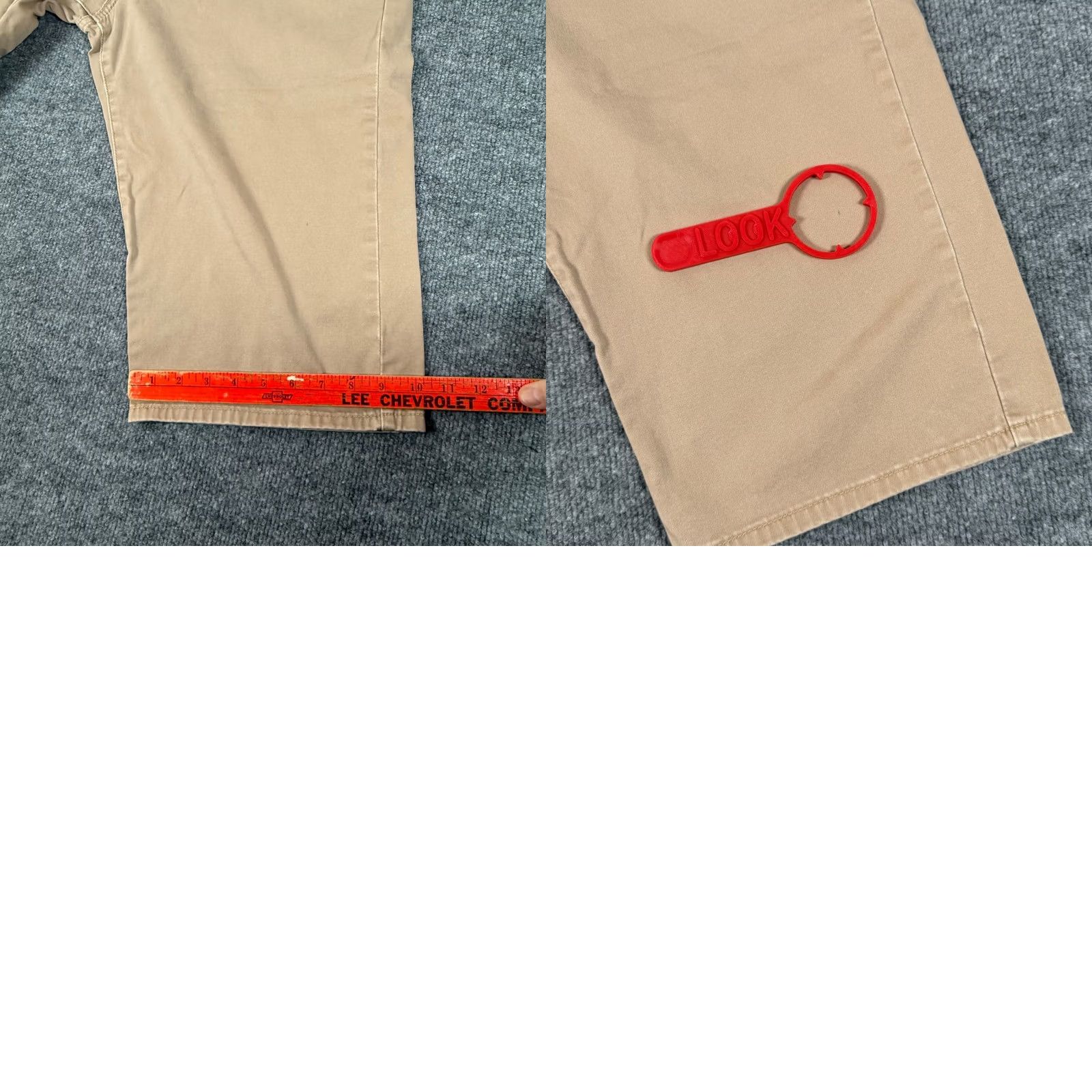 Levi's Y2K 00s Levis Beige Khaki Chino Capris Cropped Pants Size 16 Neutral Workwear Size 38" / US 16 / IT 52 - 9 Thumbnail