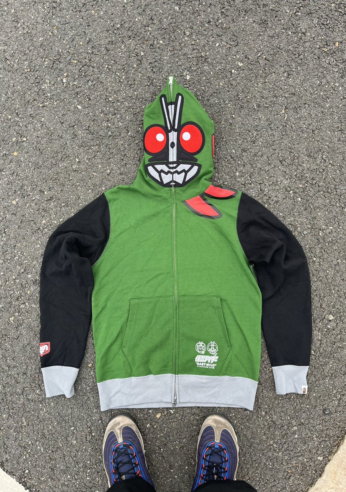 Bape Bape x Kamen Rider Masked Rider Full Zip Hoodie | Grailed