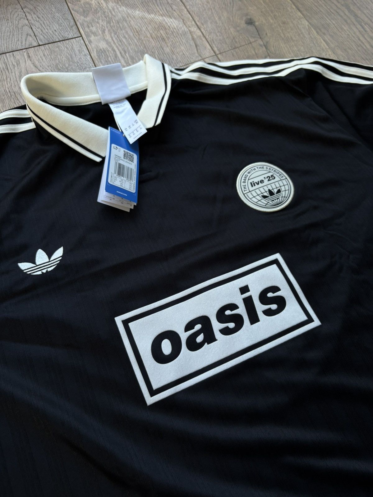 Adidas X Oasis Tour Jacquard Jersey Black XXL Brand new