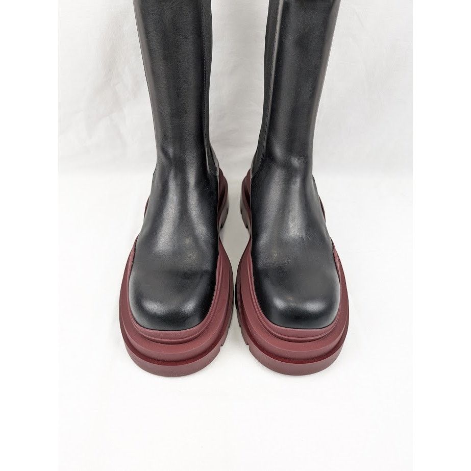 Bottega Veneta o1rshd1 Military Calf Tire Boots in Black Size US 12 / EU 45 - 14 Thumbnail