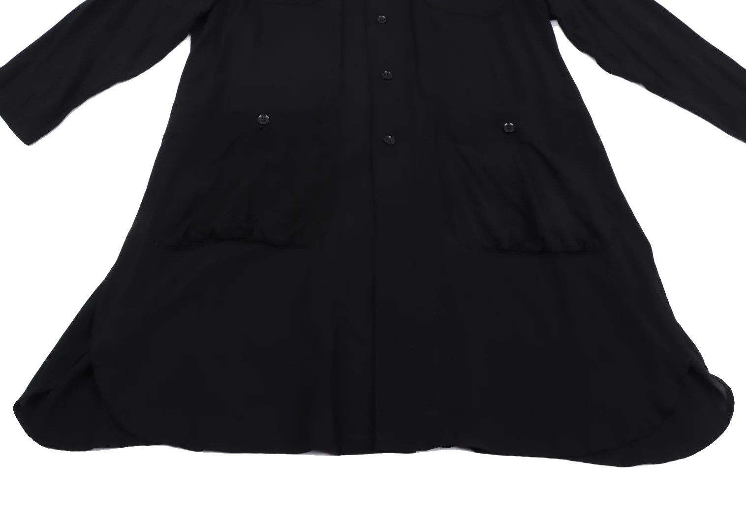 Yohji Yamamoto Yohji Yamamoto Rayon Pocket Design Long Shirt Size US XL / EU 56 / 4 - 10 Thumbnail