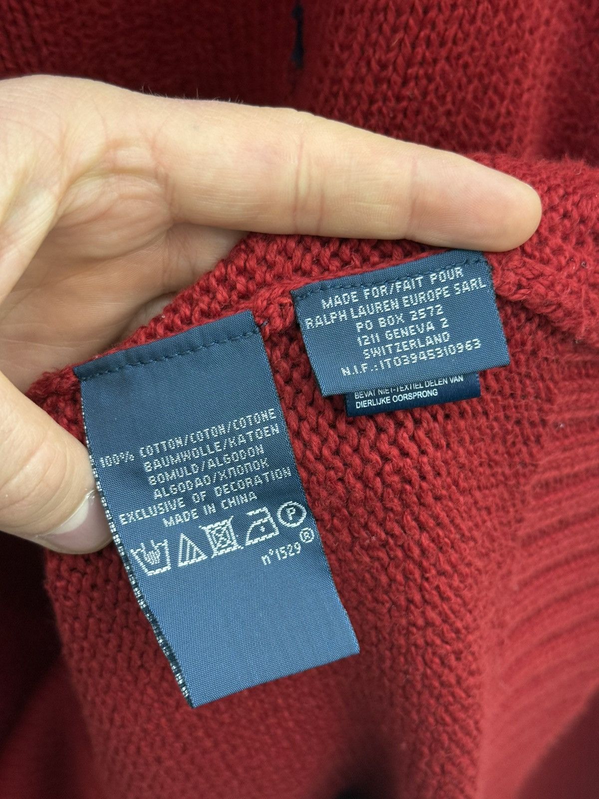 Polo Ralph Lauren Polo Ralph Lauren Cotton Heavy Knit Quater Zip Sweater Size US XL / EU 56 / 4 - 5 Thumbnail