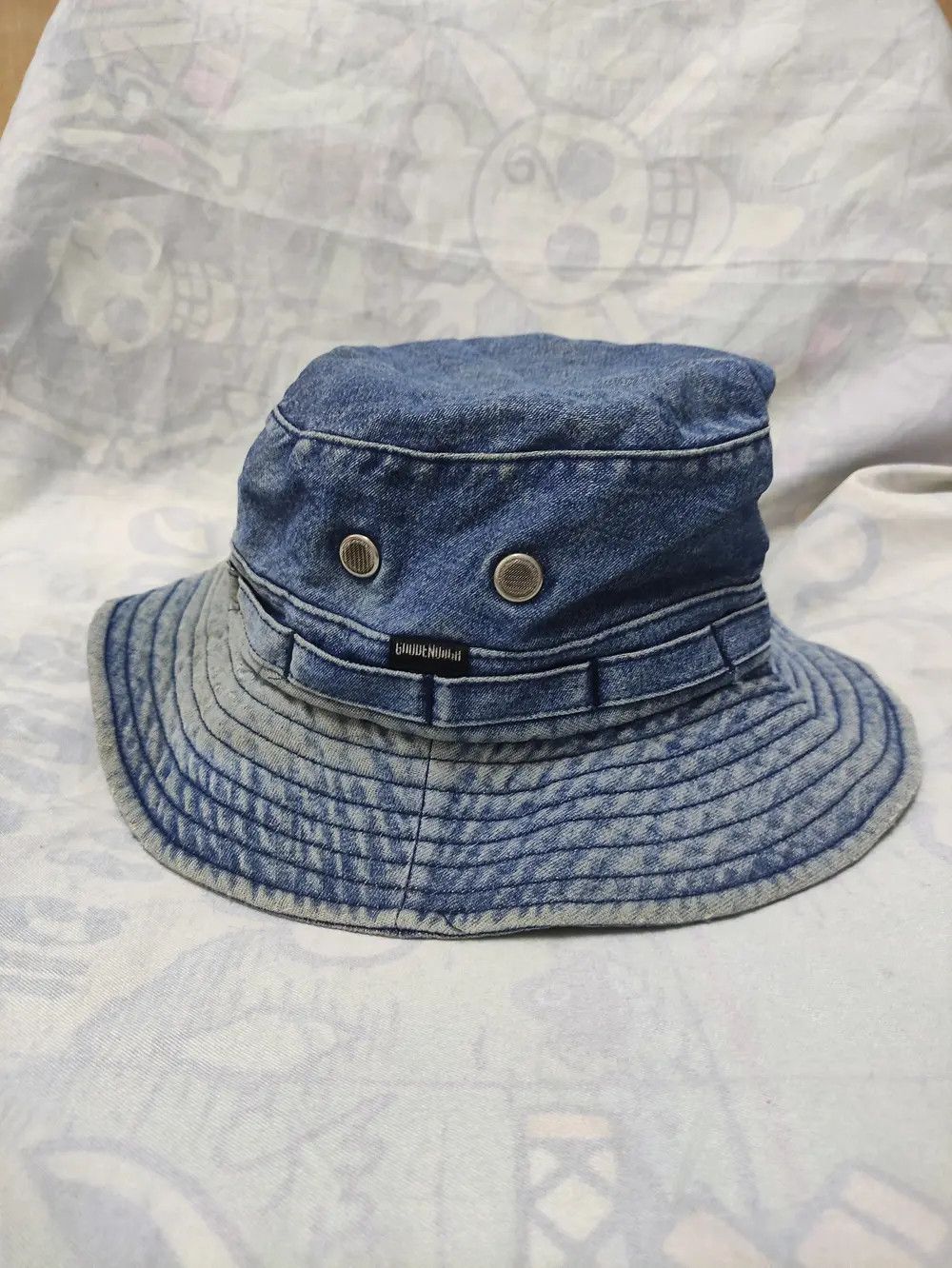 GOODENOUGH × Head Porter GOODENOUGH x HEAD PORTER VINTAGE DENIM BUCKET HAT Size ONE SIZE - 7 Thumbnail