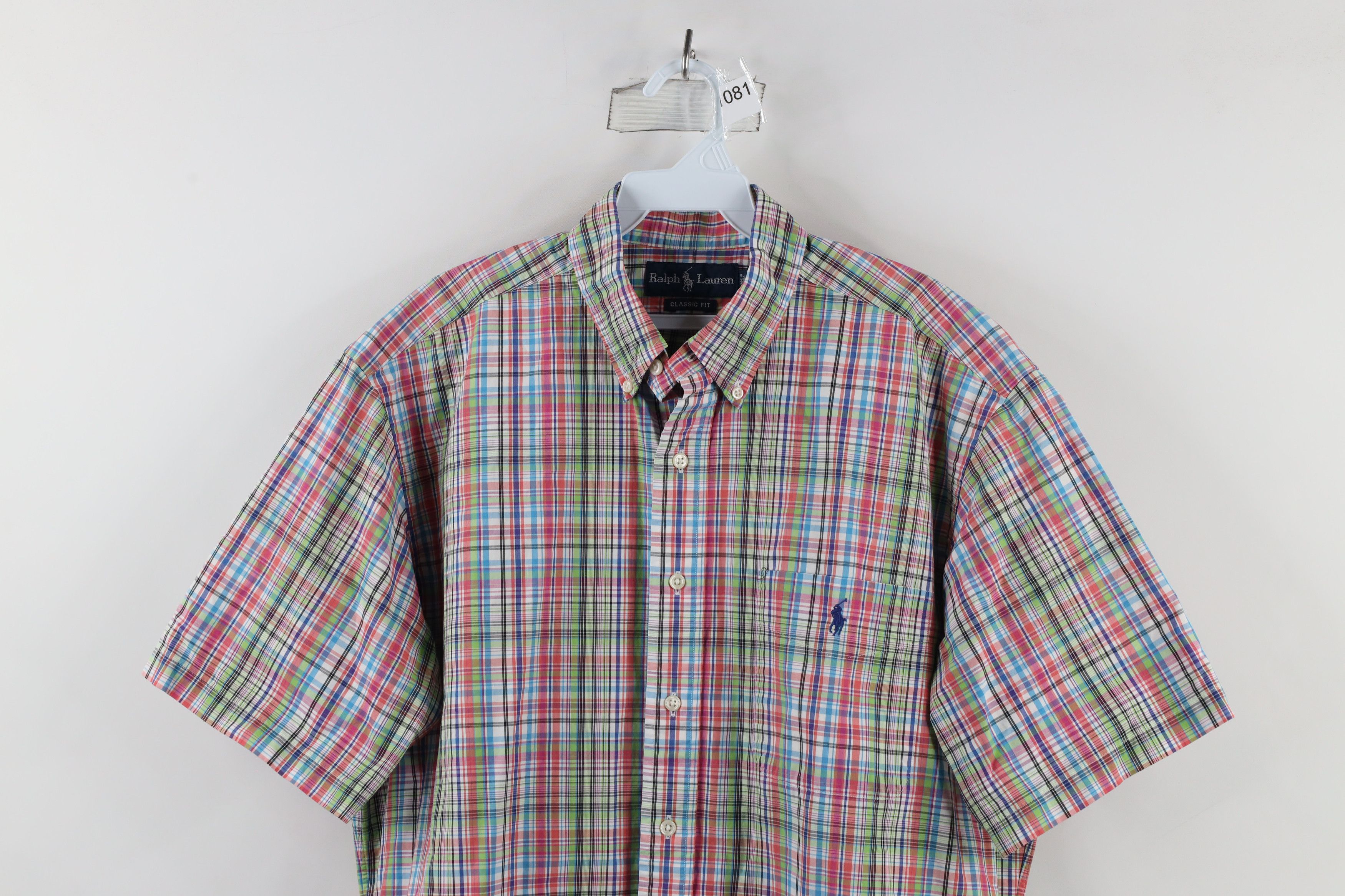 Ralph Lauren × Vintage Vintage 90s Ralph Lauren Fit Rainbow Plaid Button Down Shirt Size US L / EU 52-54 / 3 - 2 Thumbnail