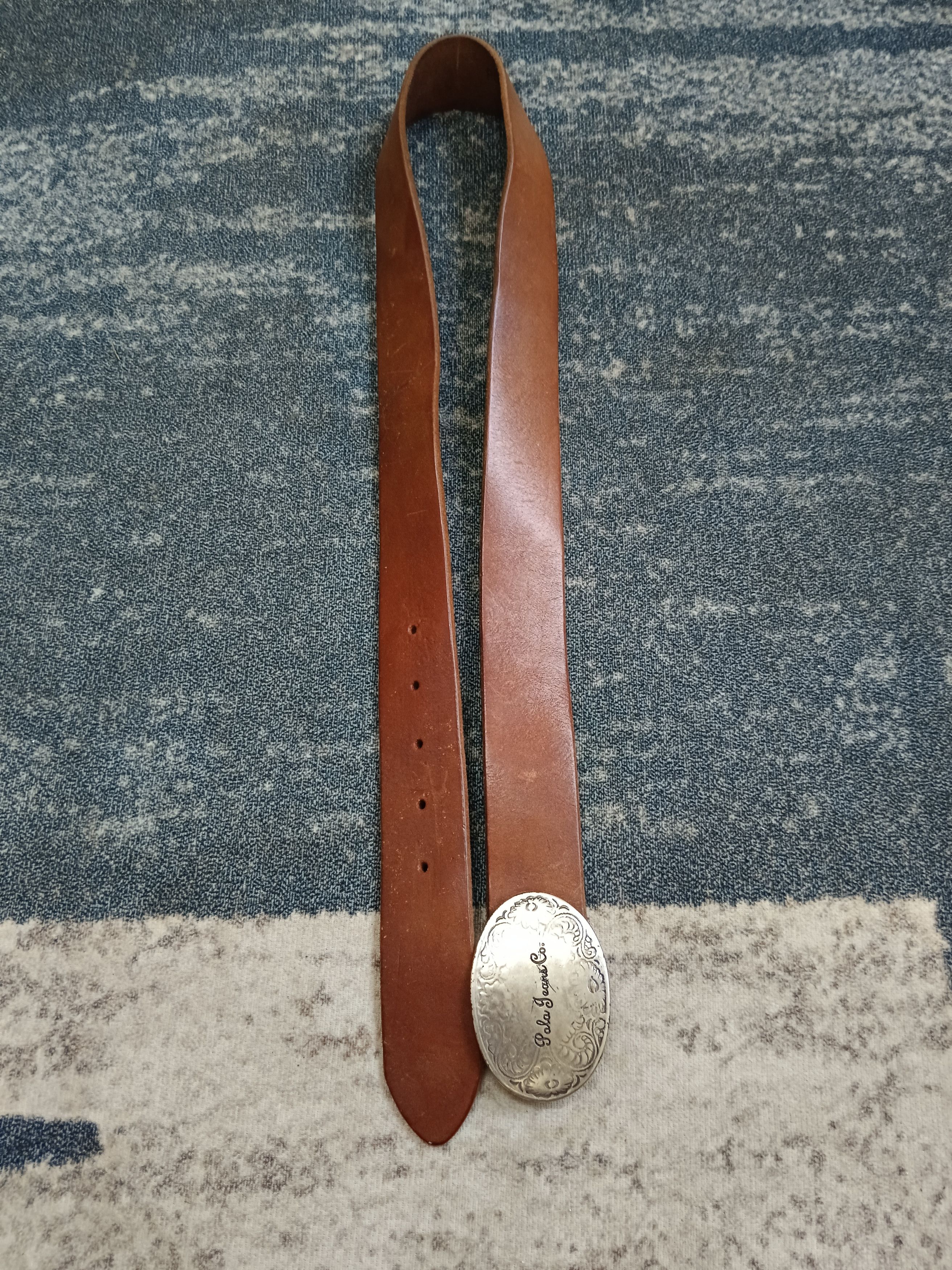 Leather POLO JEANS CO. RALPH LAUREN LEATHER BUCKLE BELT Size ONE SIZE - 2 Thumbnail