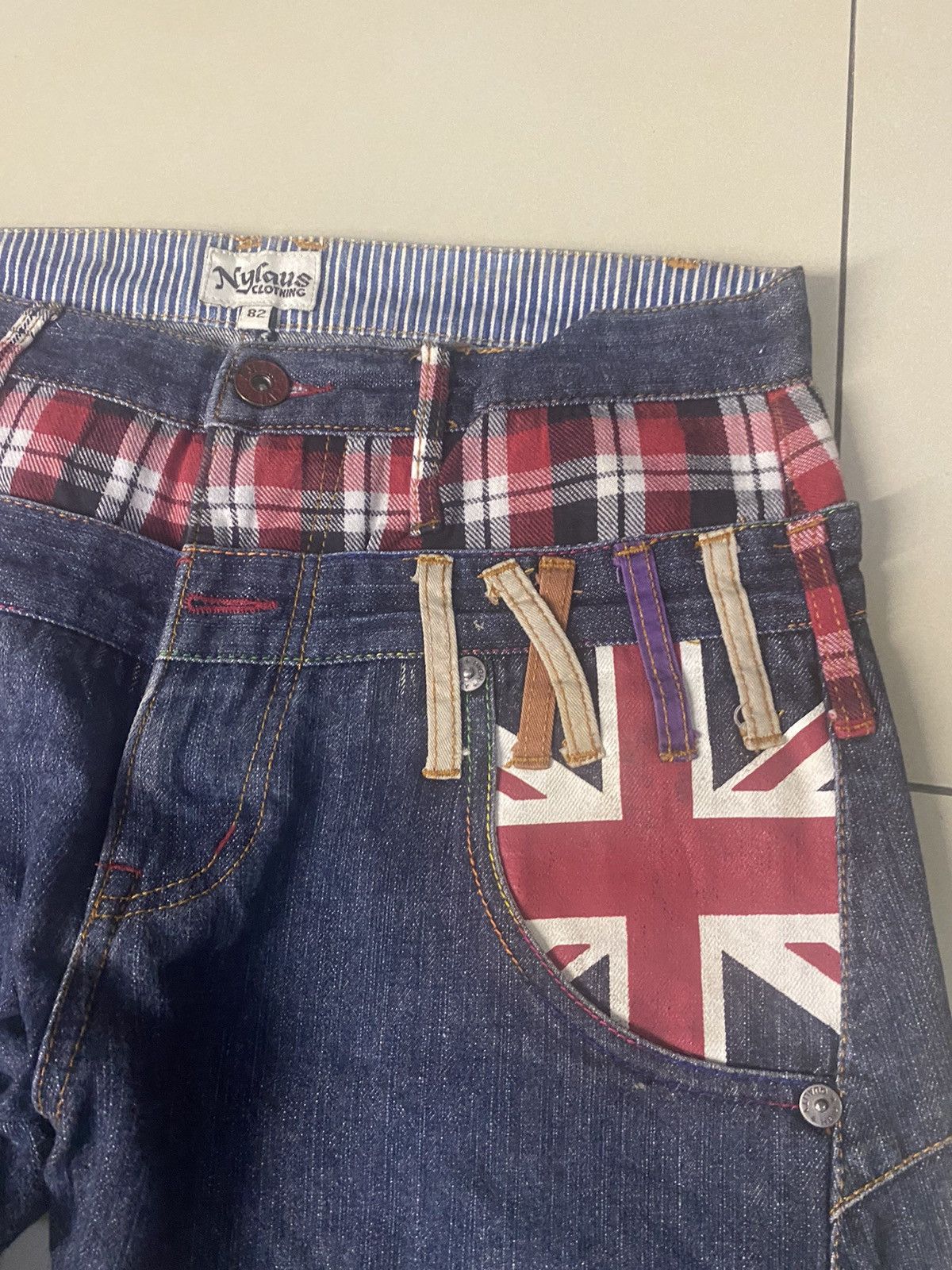 Japanese Brand × Vintage Vintage NYLAUS Double Waist Denim Size US 32 / EU 48 - 5 Thumbnail