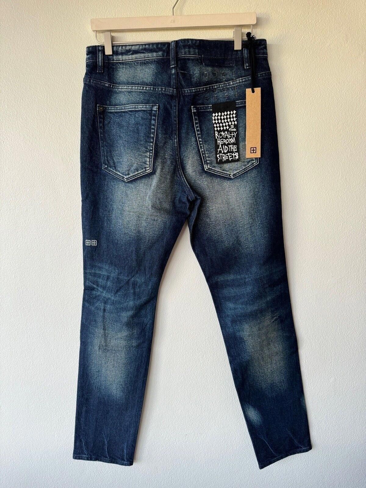 Ksubi new Ksubi mens denim jean 32 wolfgang blue lowlite trashed Size US 32 / EU 48 - 5 Thumbnail