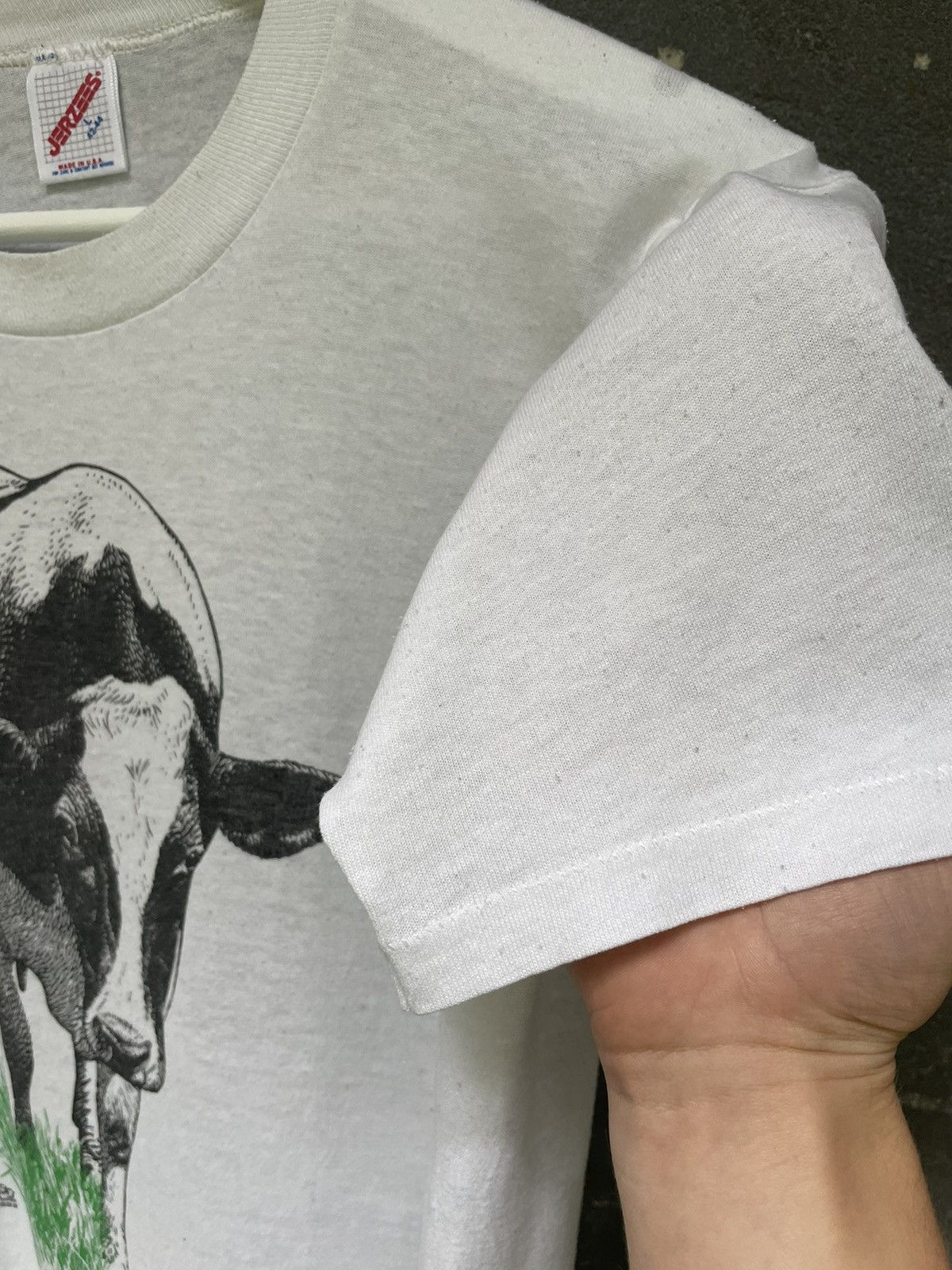 Vintage Vintage 80s Cow Face Shirt Animal Jerzees Size US L / EU 52-54 / 3 - 11 Thumbnail