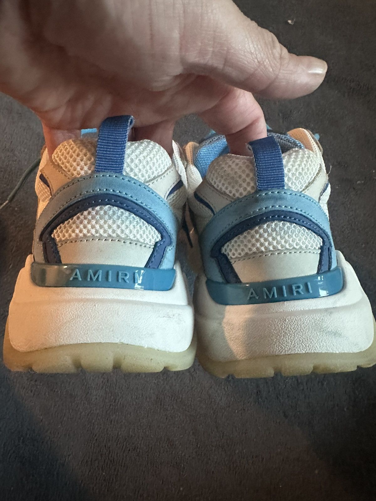 Amiri Amiri Mesh Bone Runners Neon Blue & White Size 11/44 Size US 11 / EU 44 - 5 Thumbnail