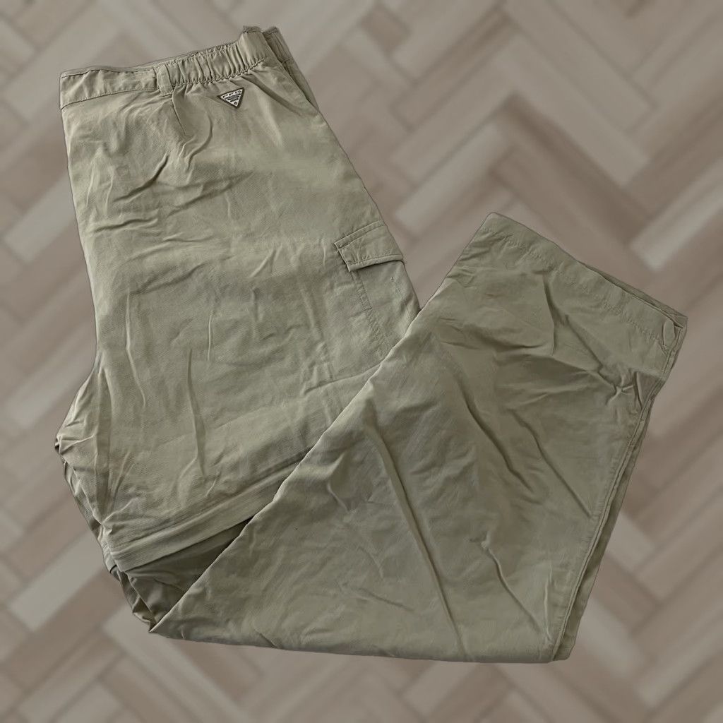 Vintage Columbia PFG Convertible Hiking Outdoor Nylon Pants Women's XL Khaki Size 40" / US 18 - 1 Thumbnail