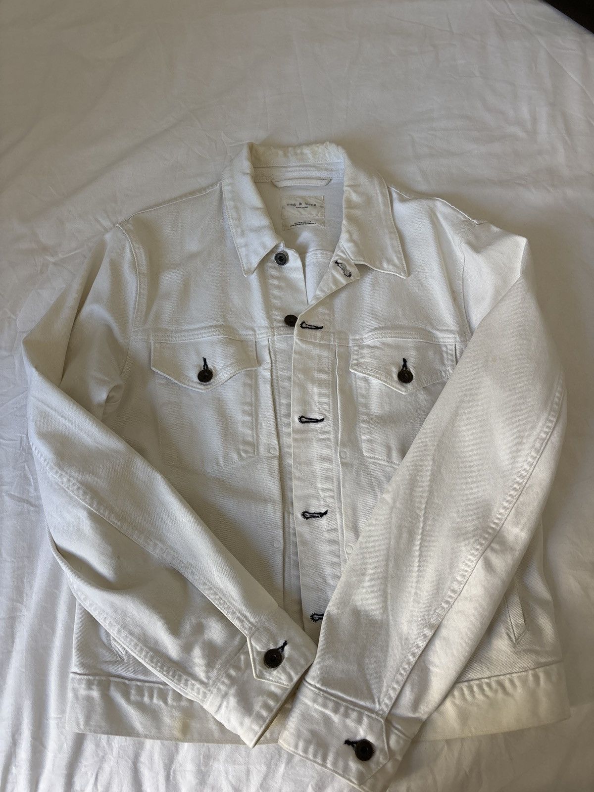 Rag & Bone White denim light jacket Size US M / EU 48-50 / 2 - 2 Thumbnail