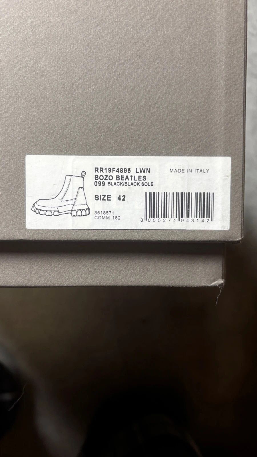 Rick Owens Rick Owens Bozo Beatles FW19 Black – Size 42 – Made in Italy Size US 9 / EU 42 - 3 Thumbnail