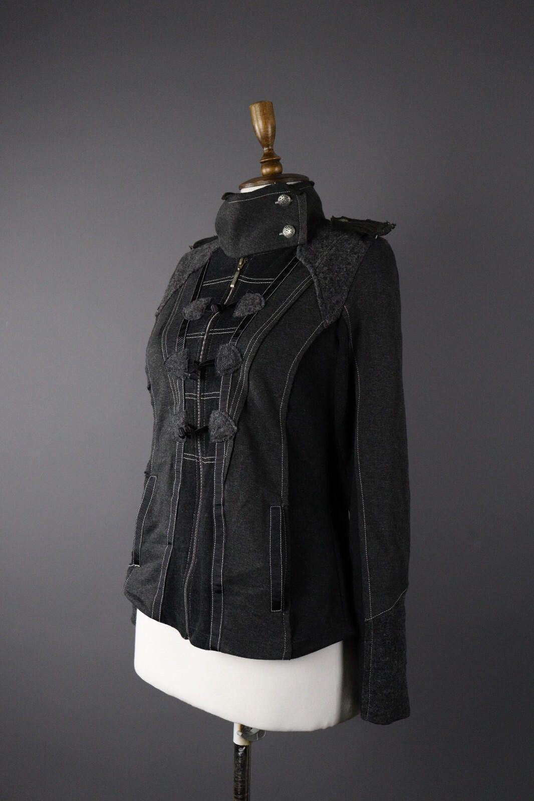 Designer Ladies Tredy Wool Designer Casual Duffle Coat Jacket Size 36 Size M / US 6-8 / IT 42-44 - 4 Thumbnail