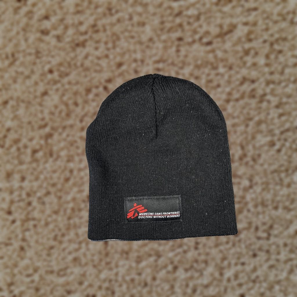 Vintage Doctors Without Borders Hat Beanie Mens One Size Black Knit Logo Winter Casual Size ONE SIZE - 1 Thumbnail