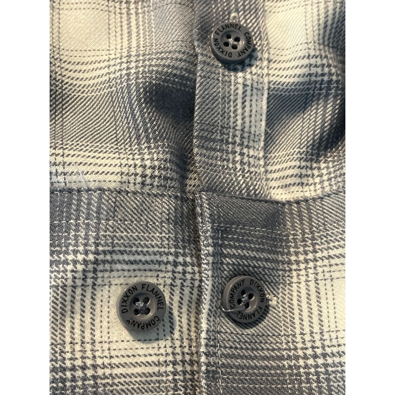 Vintage VINTAGE Dixxon Flannel SHIRT XL Grey White Plaid Mens Casual Limited Edition Summit Size US XL / EU 56 / 4 - 2 Thumbnail