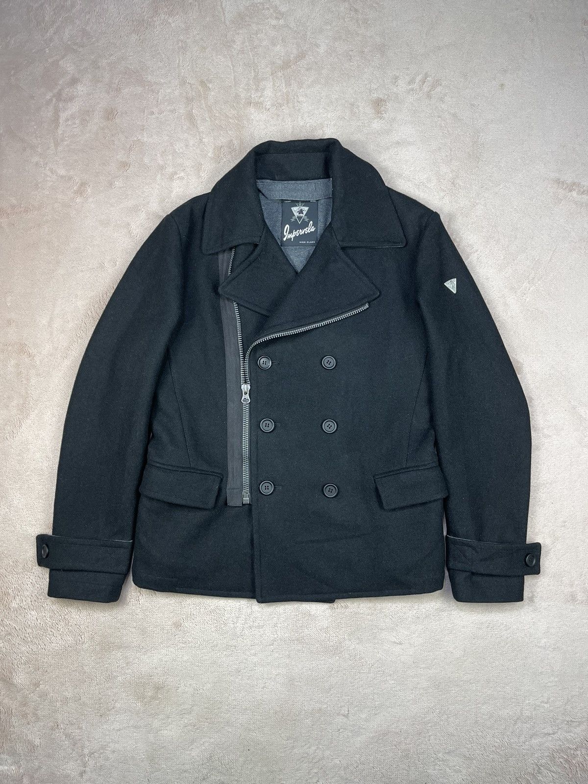 Le Grande Bleu (L.G.B.) ITALIAN IMPERVELA DOUBLE BREASTED RAINPROOF Size US L / EU 52-54 / 3 - 1 Thumbnail