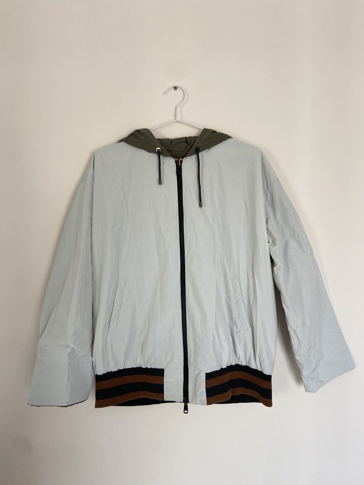 Brunello Cucinelli Brunello Cucinelli 2Tone Reversible Hood Jacket Size M / US 6-8 / IT 42-44 - 1 Thumbnail
