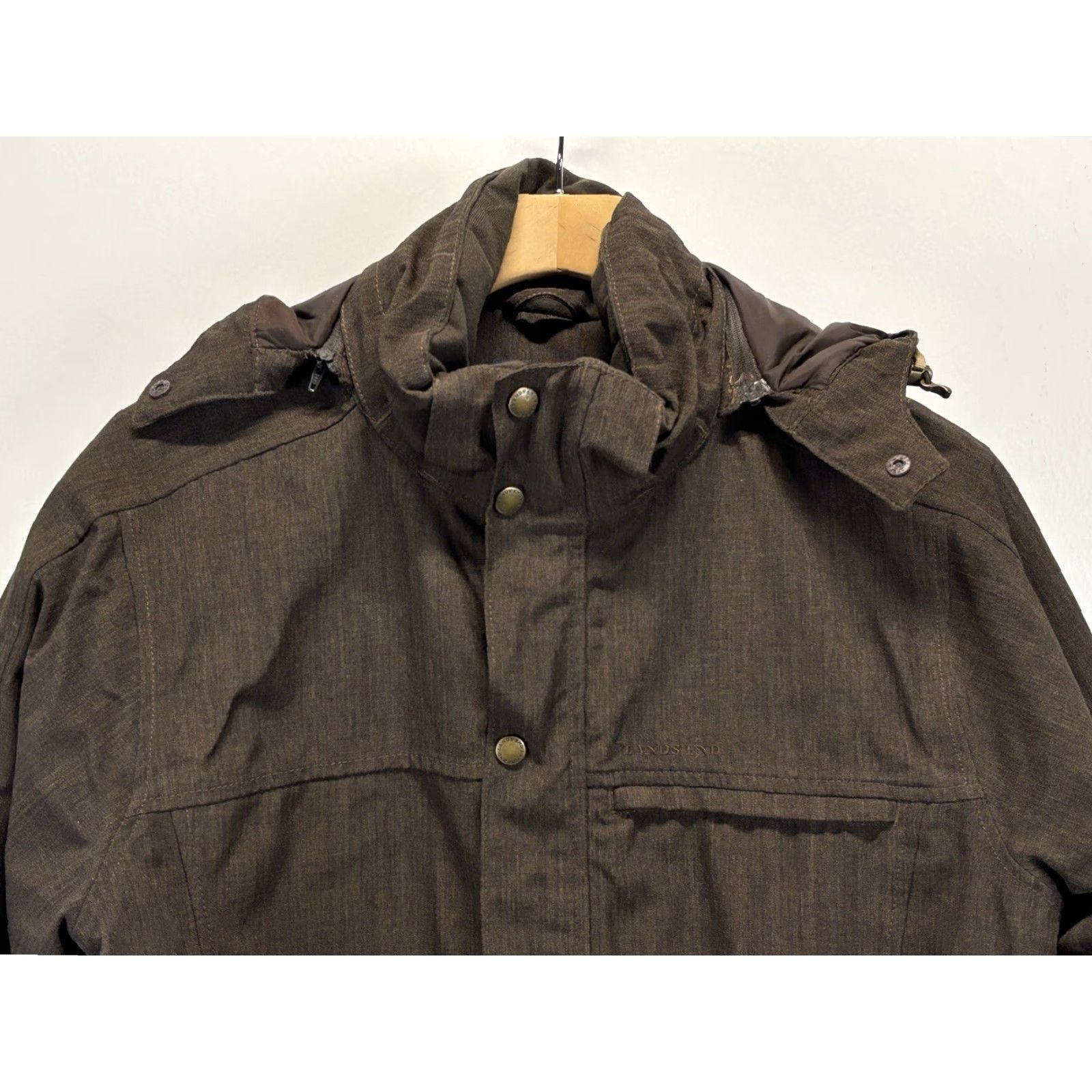 Lands' End Lands' End Parka Jacket Ski Hooded Brown Men M 38 40 Regular Sz Medium Coat Coat / Jacket Size US M / EU 48-50 / 2 - 2 Thumbnail