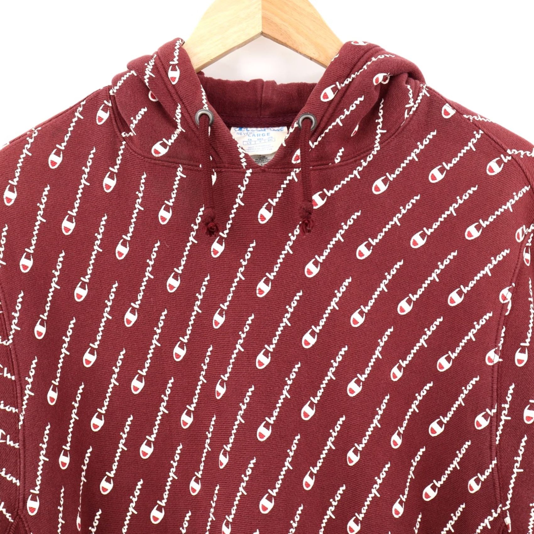 Champion Vintage Champion SweatShirt Crewneck Burgundy Size L Mens Pullover Reverse Weave Logo Graphic Print Red 90s Size US L / EU 52-54 / 3 - 3 Thumbnail