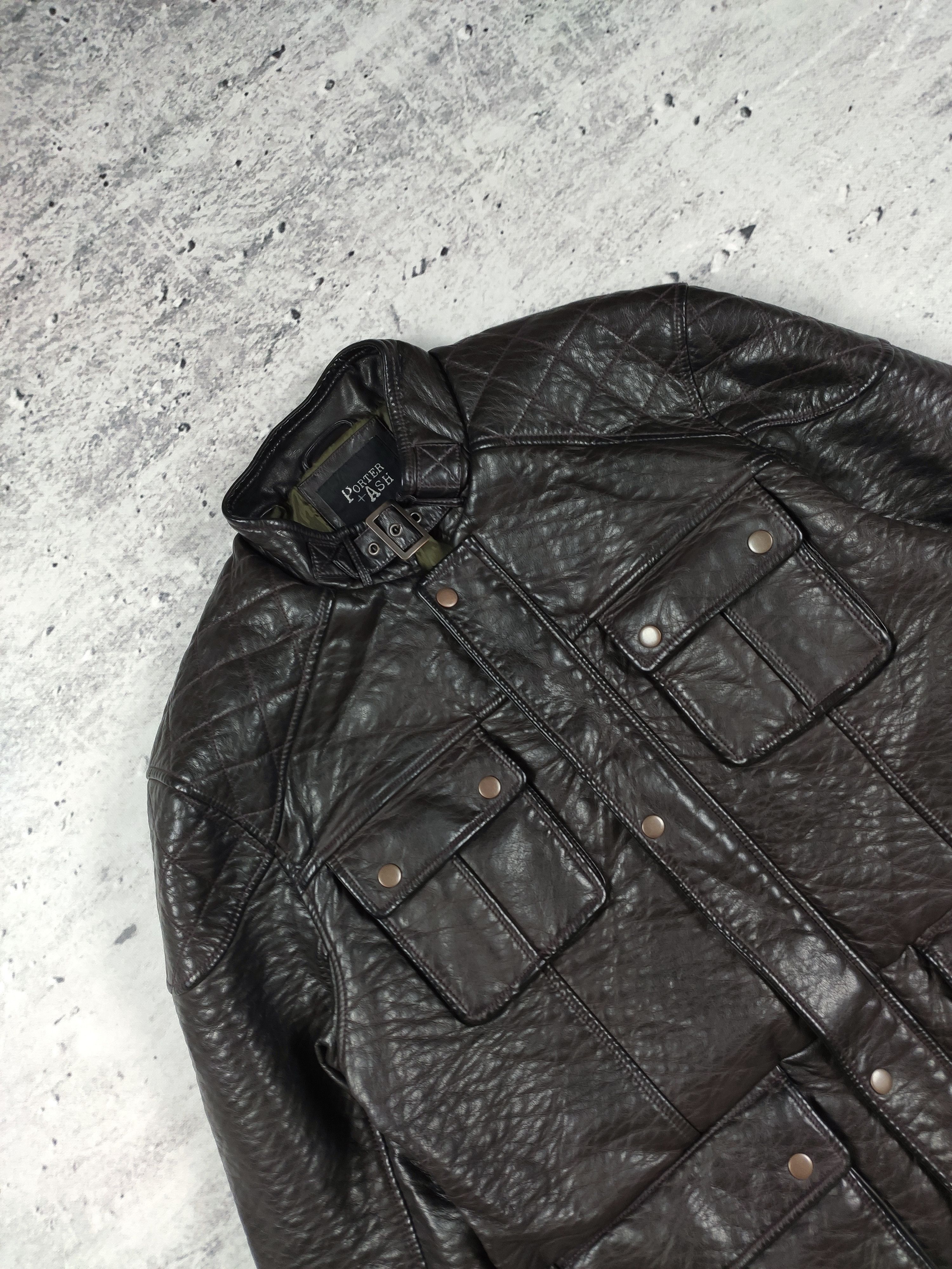 Vintage Avant garde leather men jacket opium cyber drain Size US L / EU 52-54 / 3 - 2 Thumbnail