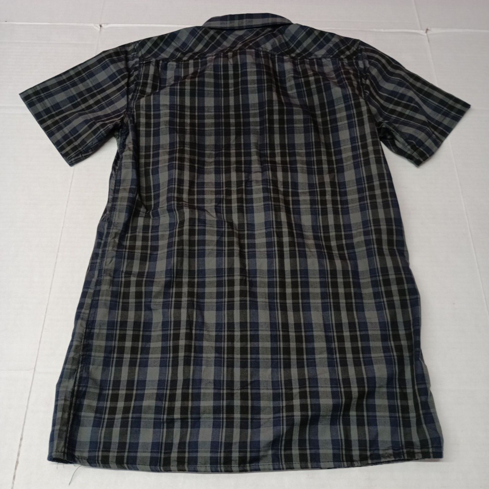Burnside Burnside Mens S Shirt Button Up Blue Black Gray Plaid Casual Size US S / EU 44-46 / 1 - 7 Thumbnail