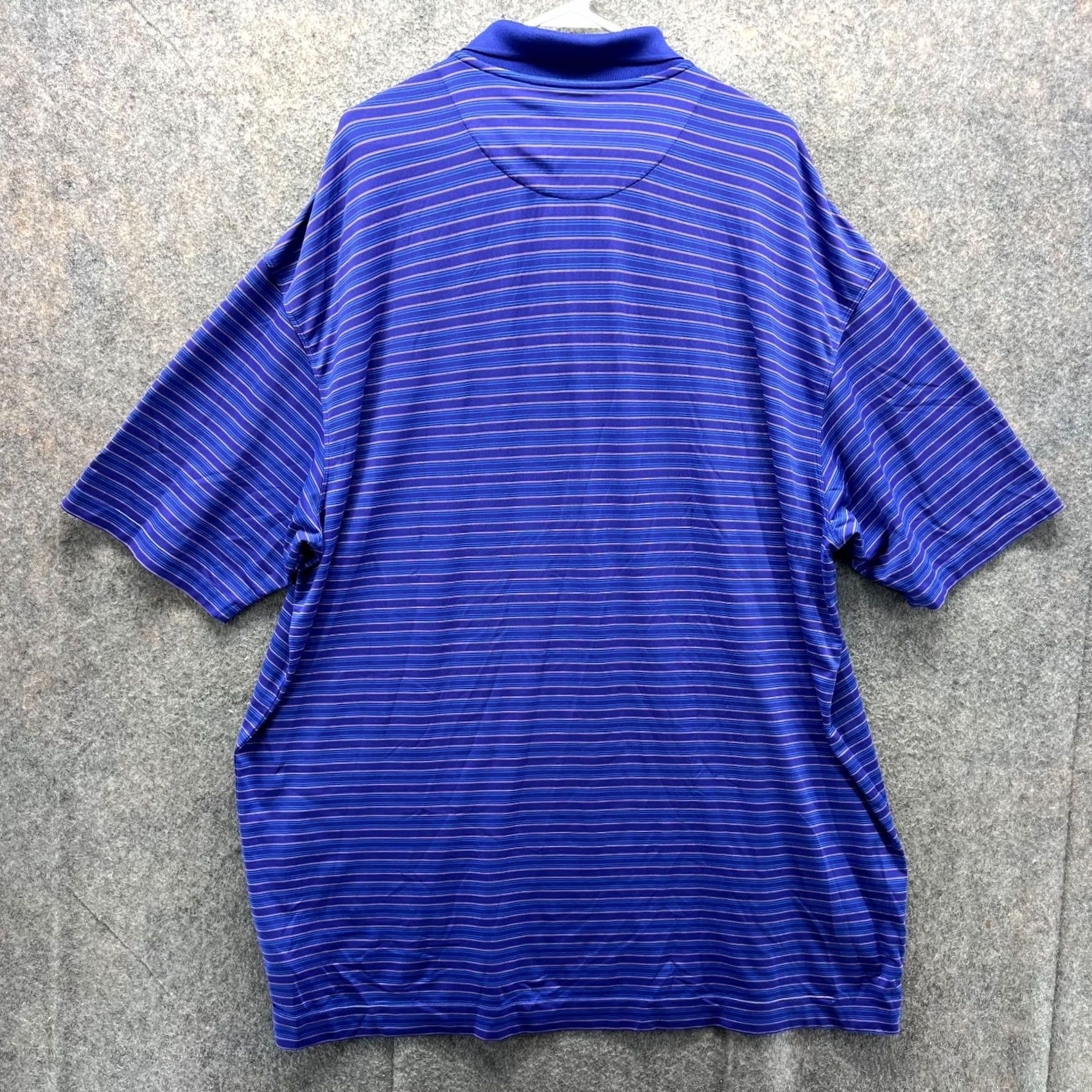 Nike VINTAGE Nike Polo Shirt Mens XXL Purple Striped Dri-FIT Golf Casual Shirt Size US XXL / EU 58 / 5 - 2 Thumbnail