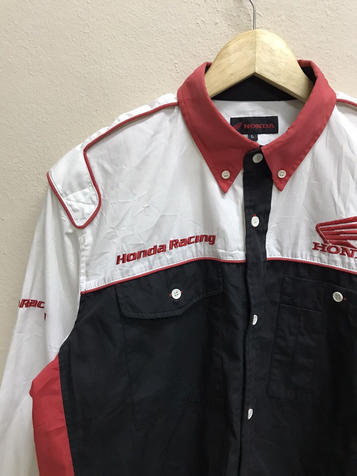 Honda VINTAGE HONDA RACING MOTORSPORT BUTTON UP SHIRT Size US L / EU 52-54 / 3 - 6 Thumbnail