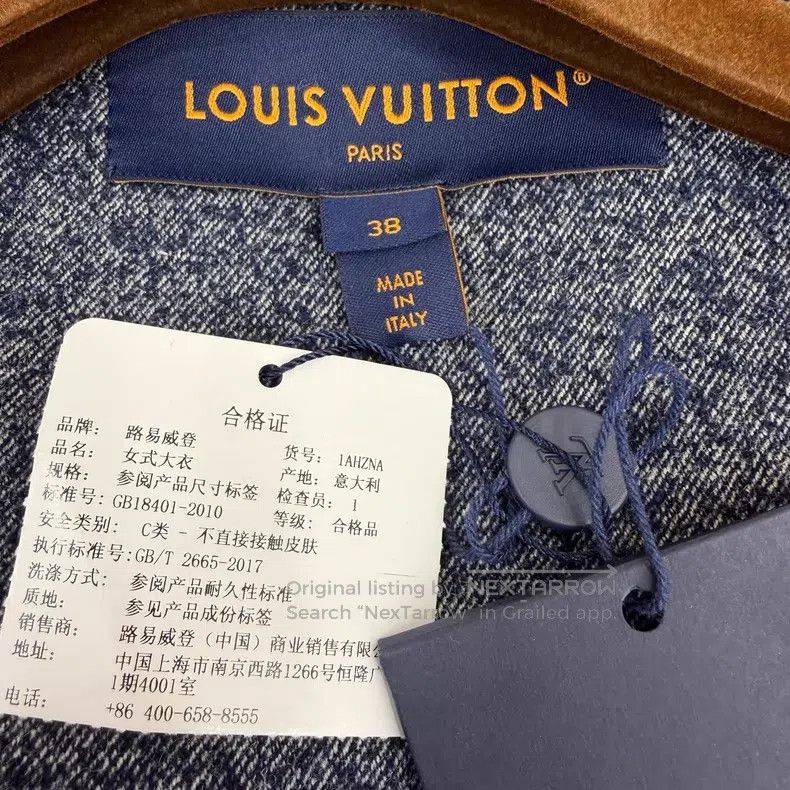Louis Vuitton Louis Vuitton 25 Blue and Grey Full Print Hooded Wool Jack Size XS / US 0-2 / IT 36-38 - 5 Thumbnail