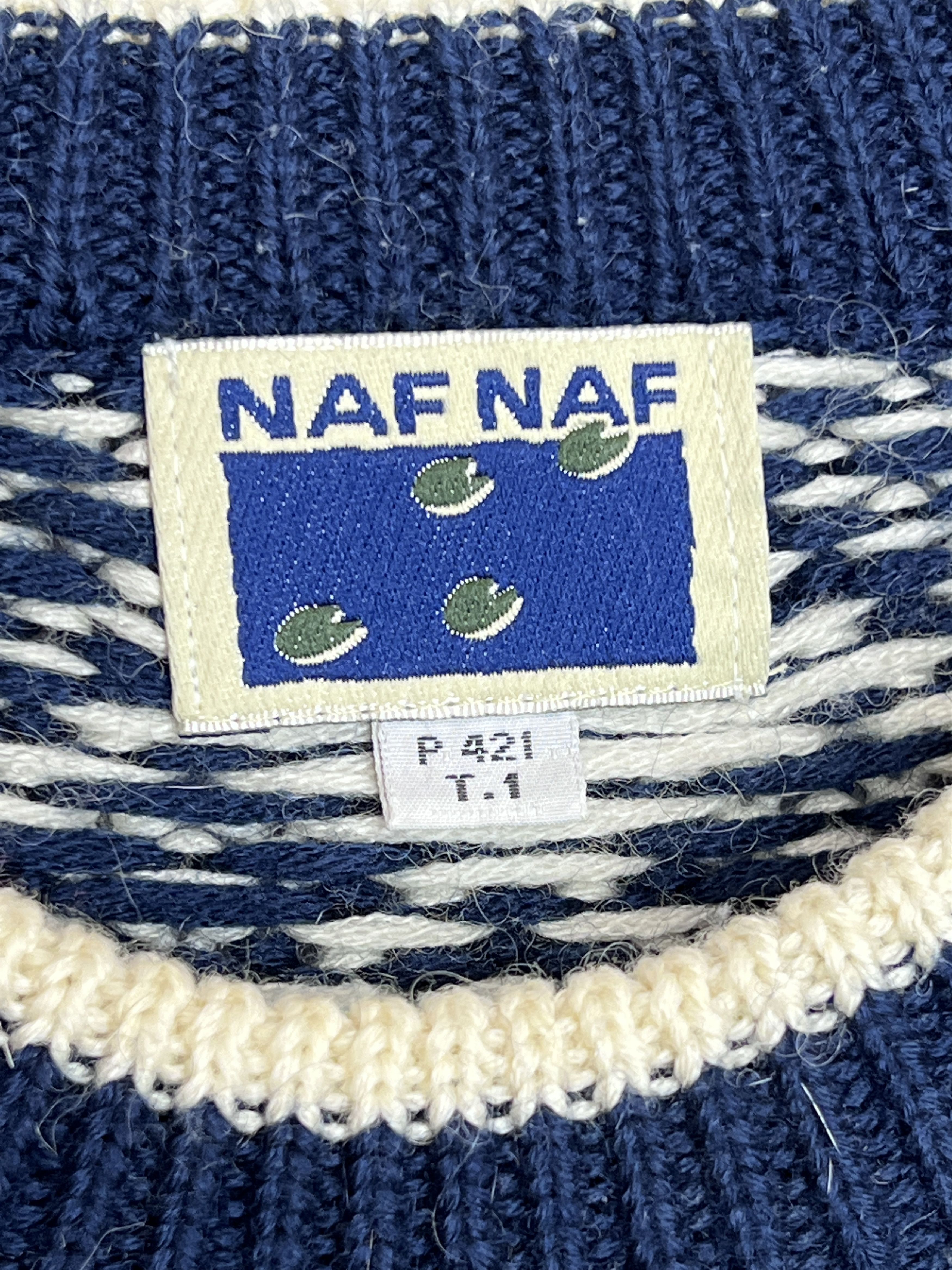 Designer × Vintage Vintage Naf Naf Knit Sweater #73 Logo Size US M / EU 48-50 / 2 - 6 Thumbnail