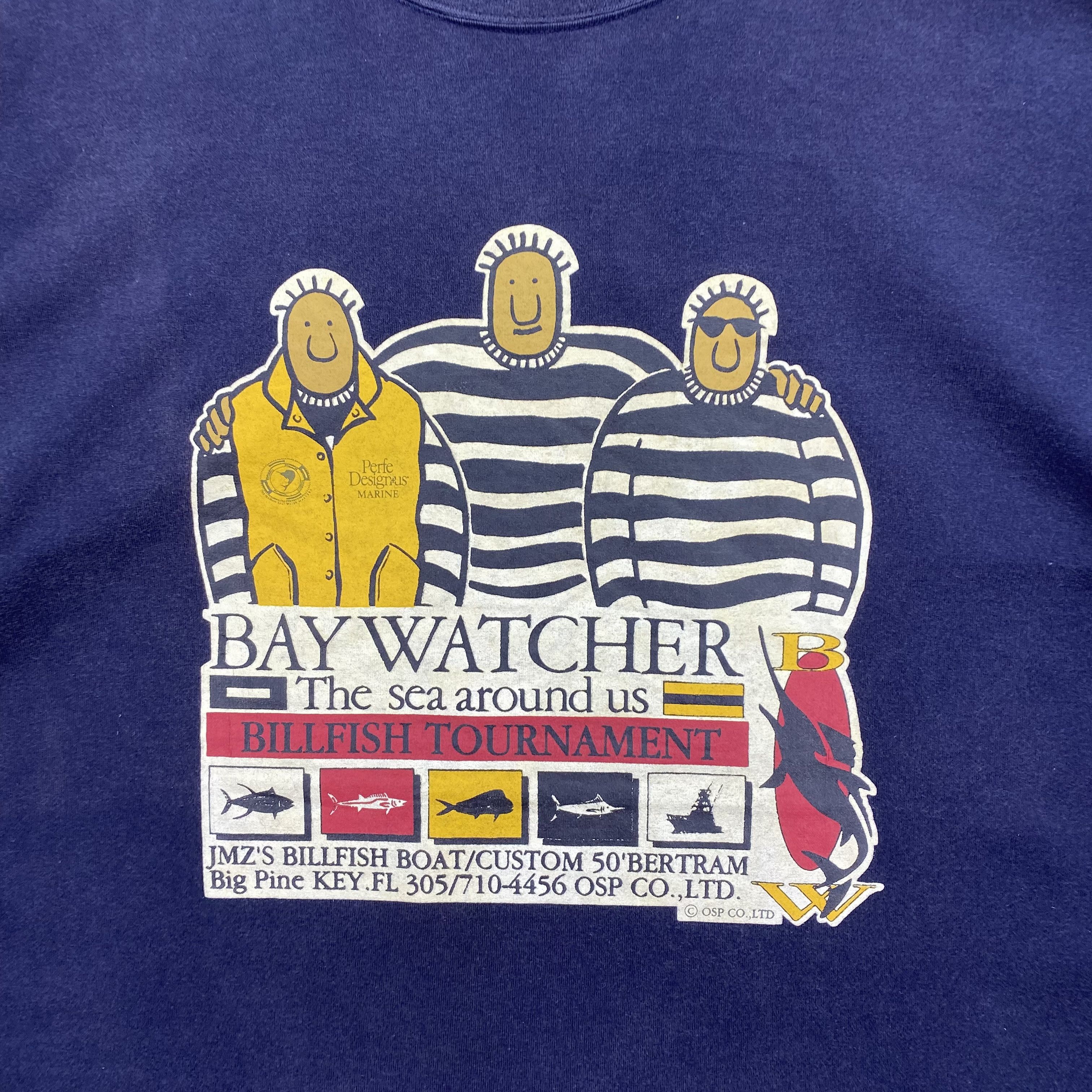 Japanese Brand Vintage 90s Bay Watcher T-Shirts Crewneck Tees Size US M / EU 48-50 / 2 - 2 Thumbnail