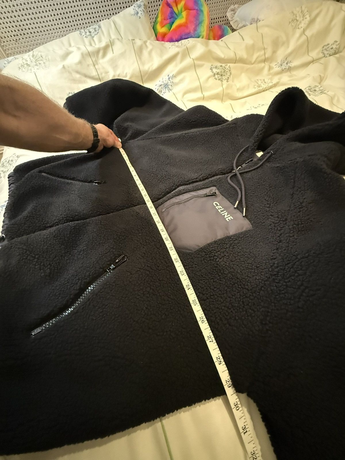 Celine $2.35k 🤑 FW24 Celine logo black fleece jacket Hedi grail XL Size US XL / EU 56 / 4 - 5 Thumbnail