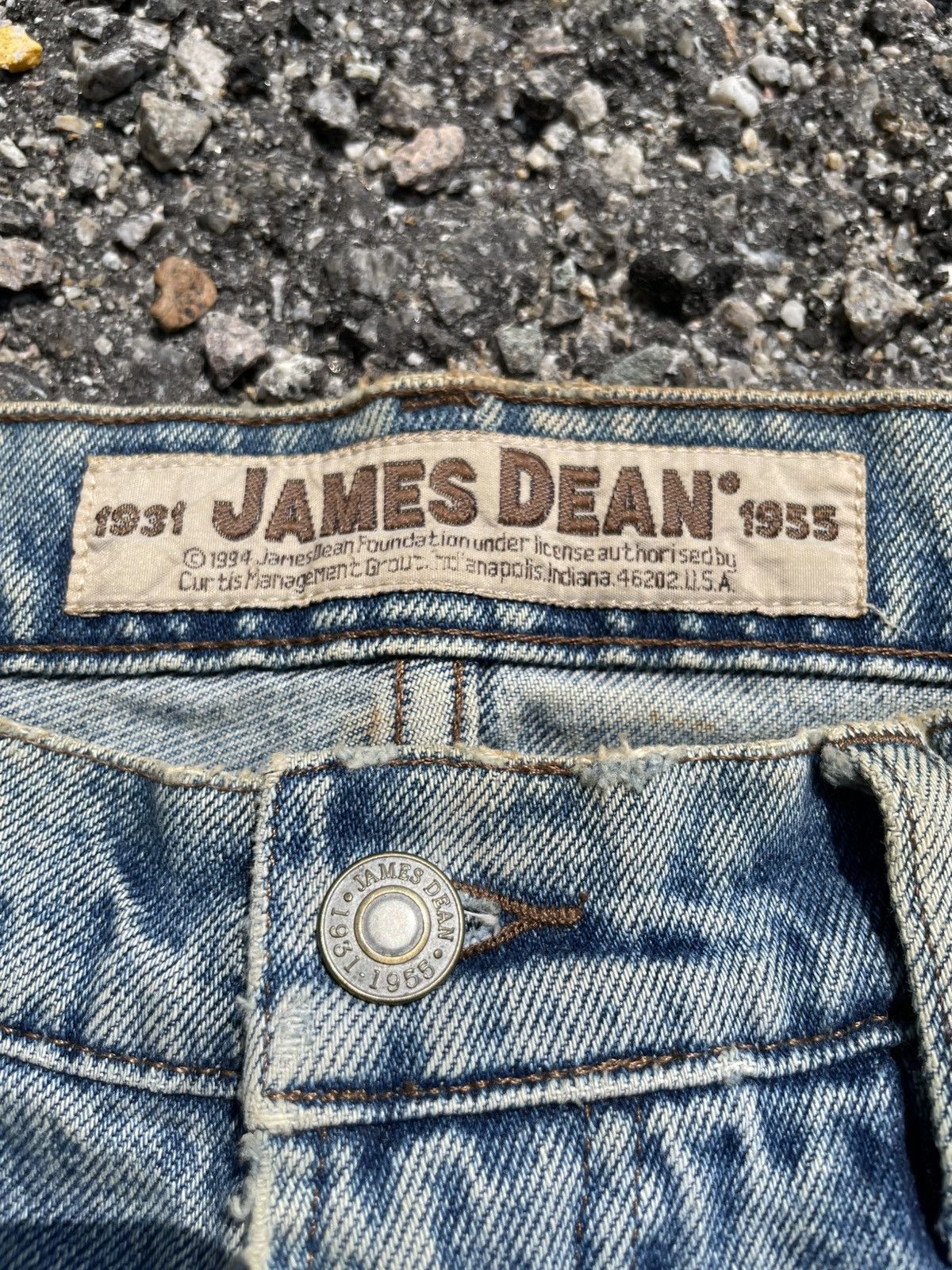 Vintage RARE🔥 Disstressed Denim James Dean Pants Size US 29 - 6 Thumbnail