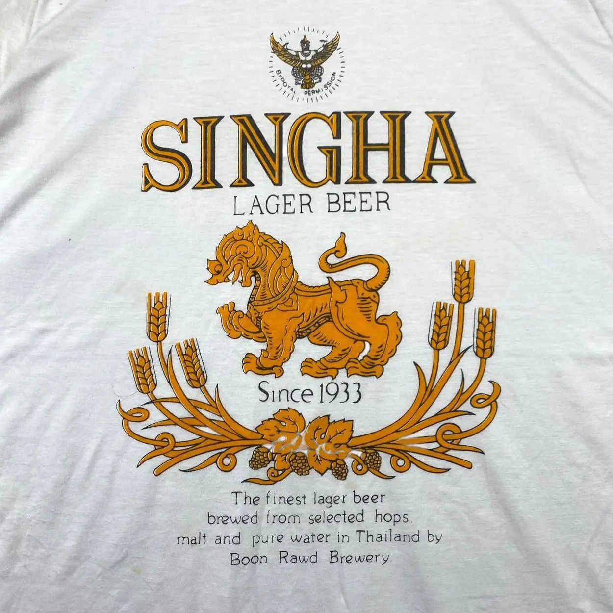 Vintage Vintage SINGHA LAGER BEER Thailand Original Tee Shirt Top Size US M / EU 48-50 / 2 - 3 Thumbnail