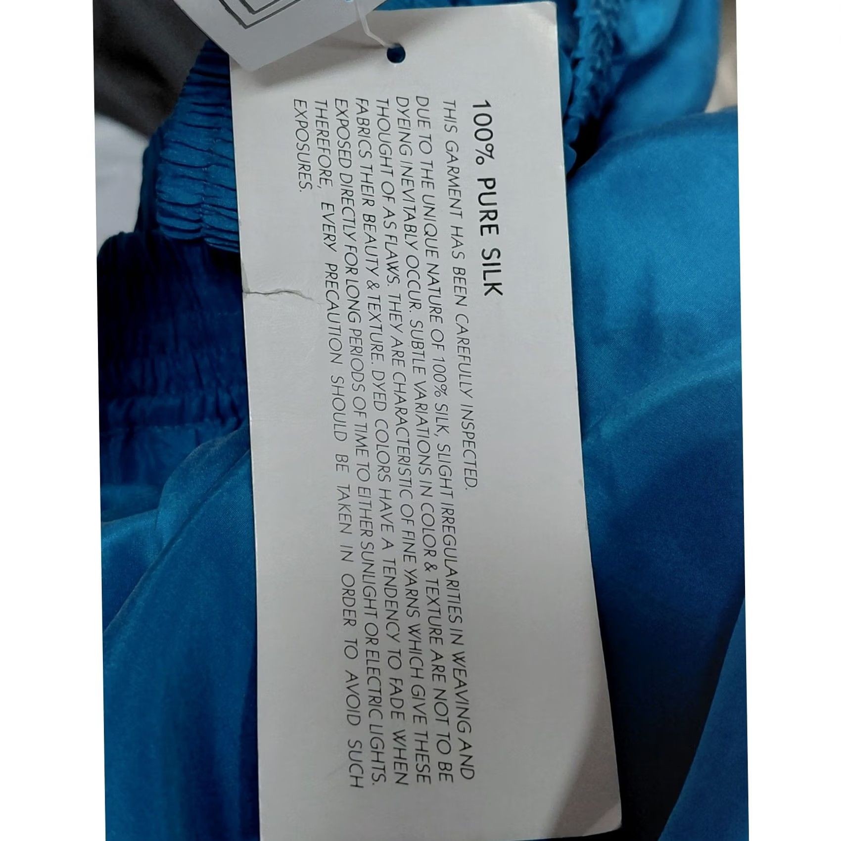 Vintage Christie & Jill Silk Pants Blue Solid Regular 100% Silk Women Size L Size 36" / US 14 / IT 50 - 5 Thumbnail