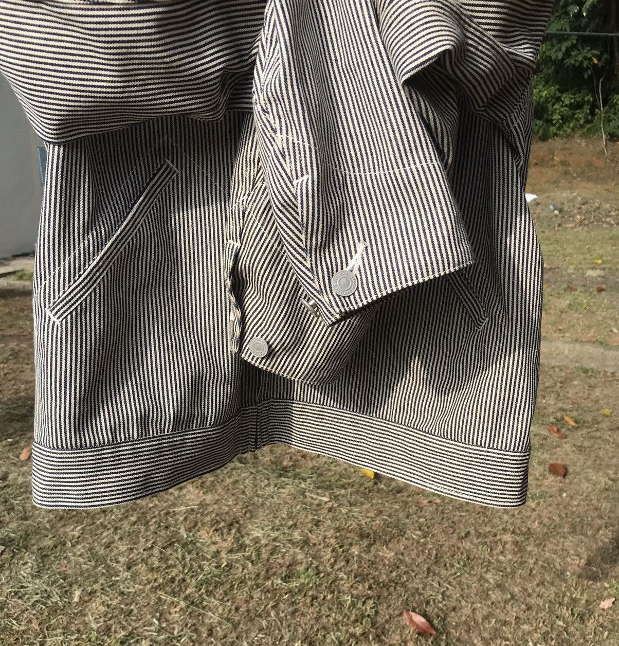 Japanese Brand × Vintage Vintage 50s Masterpiece SCYE Hickory Stripes Denim Jacket Size US M / EU 48-50 / 2 - 6 Thumbnail