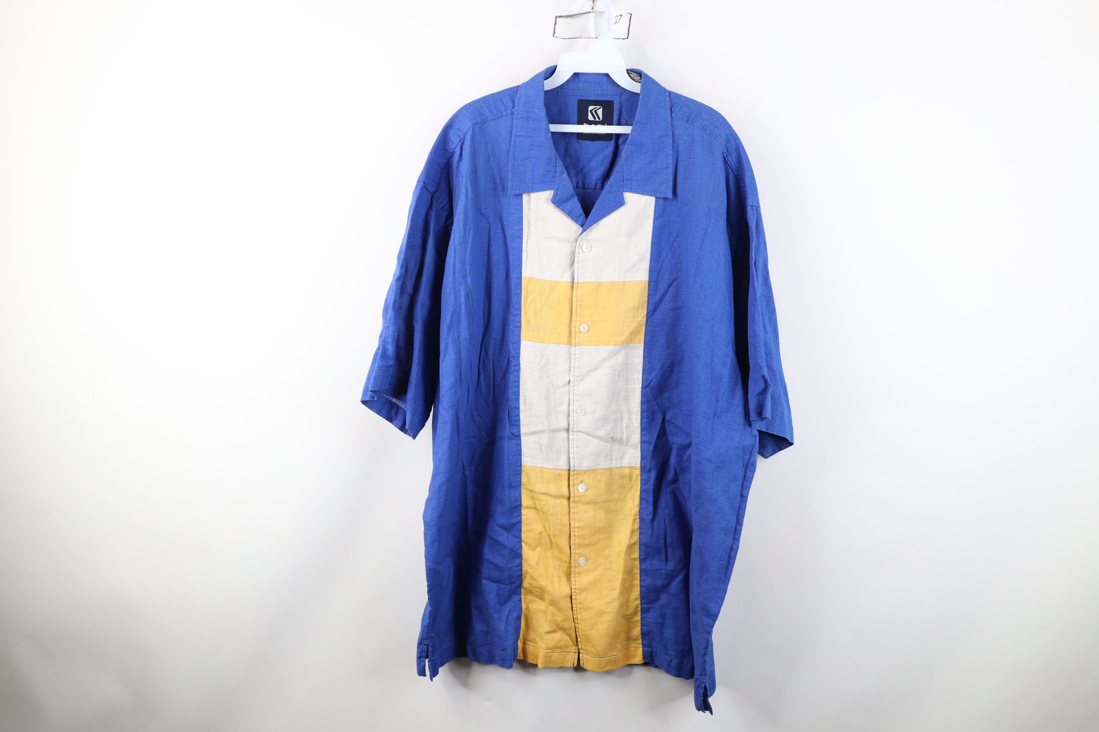 Karl Kani Vintage 90s Y2K Karl Kani Linen Short Sleeve Button Shirt Size US XXL / EU 58 / 5 - 1 Thumbnail