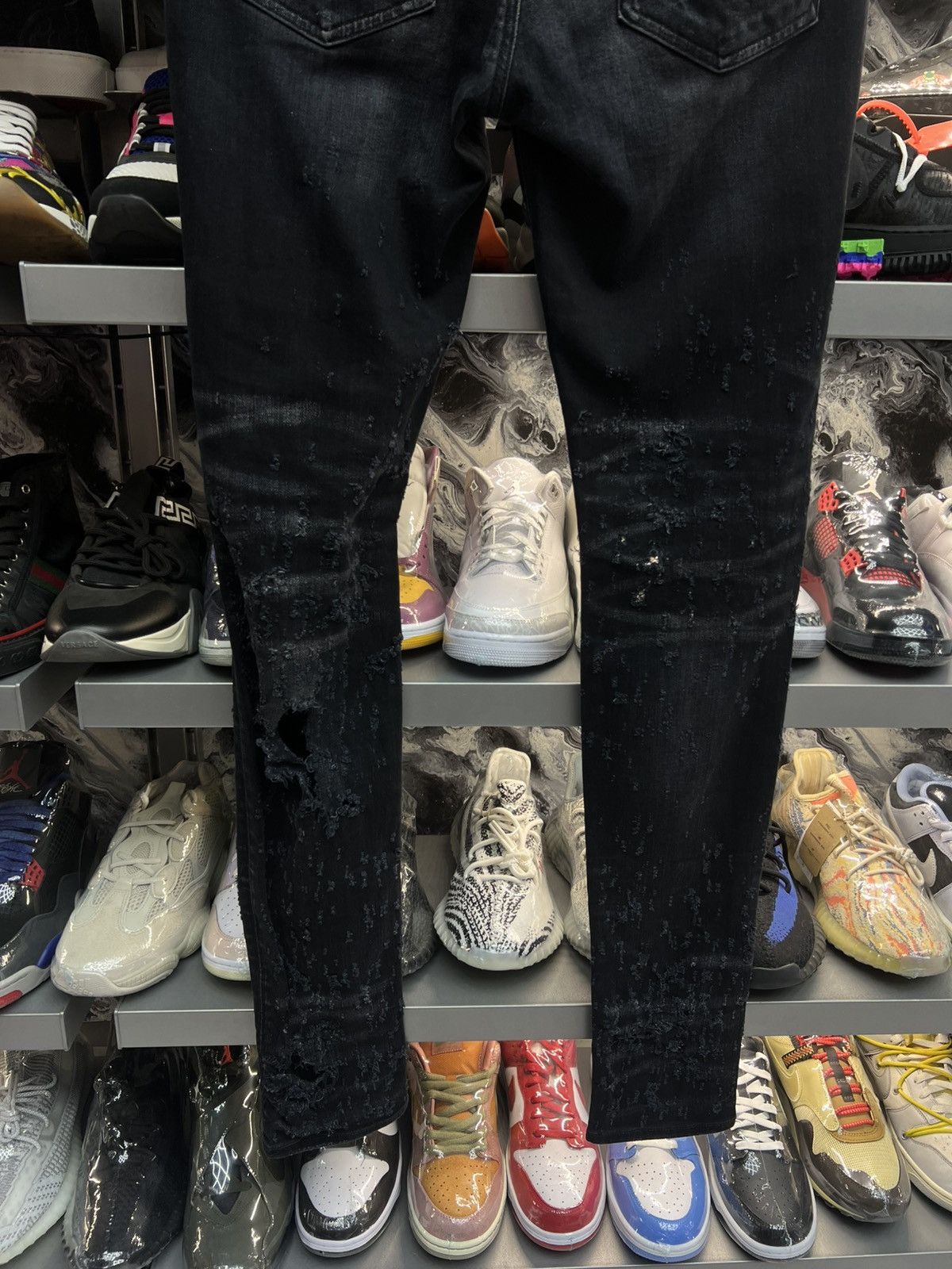 Amiri Amiri MX1 distressed Black Jeans Size US 32 / EU 48 - 4 Thumbnail