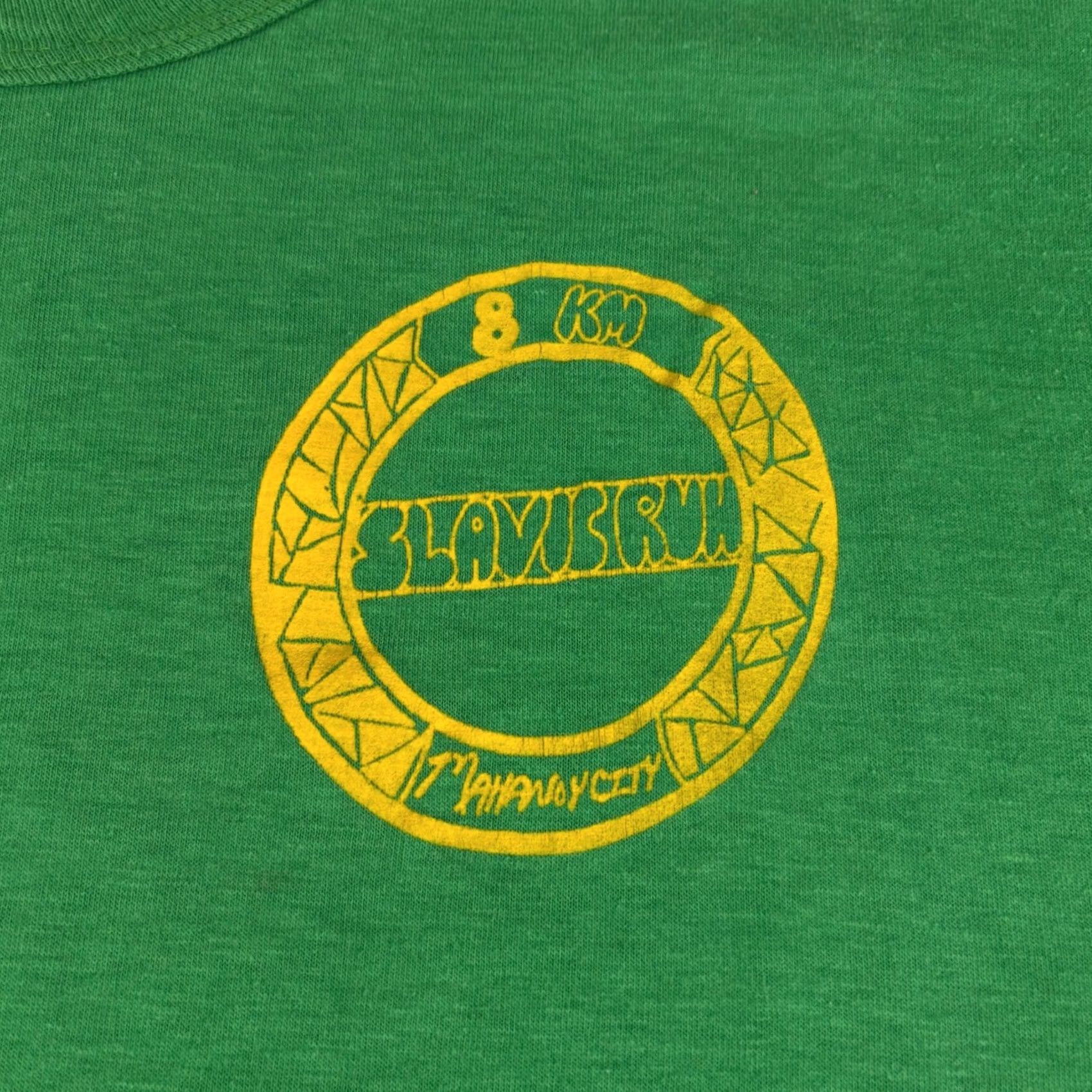 Vintage VINTAGE 80s Slavic Run 8KM Mahanoy City T-Shirt Green Small Men Short Sleeve Graphic Tee Size US S / EU 44-46 / 1 - 7 Thumbnail