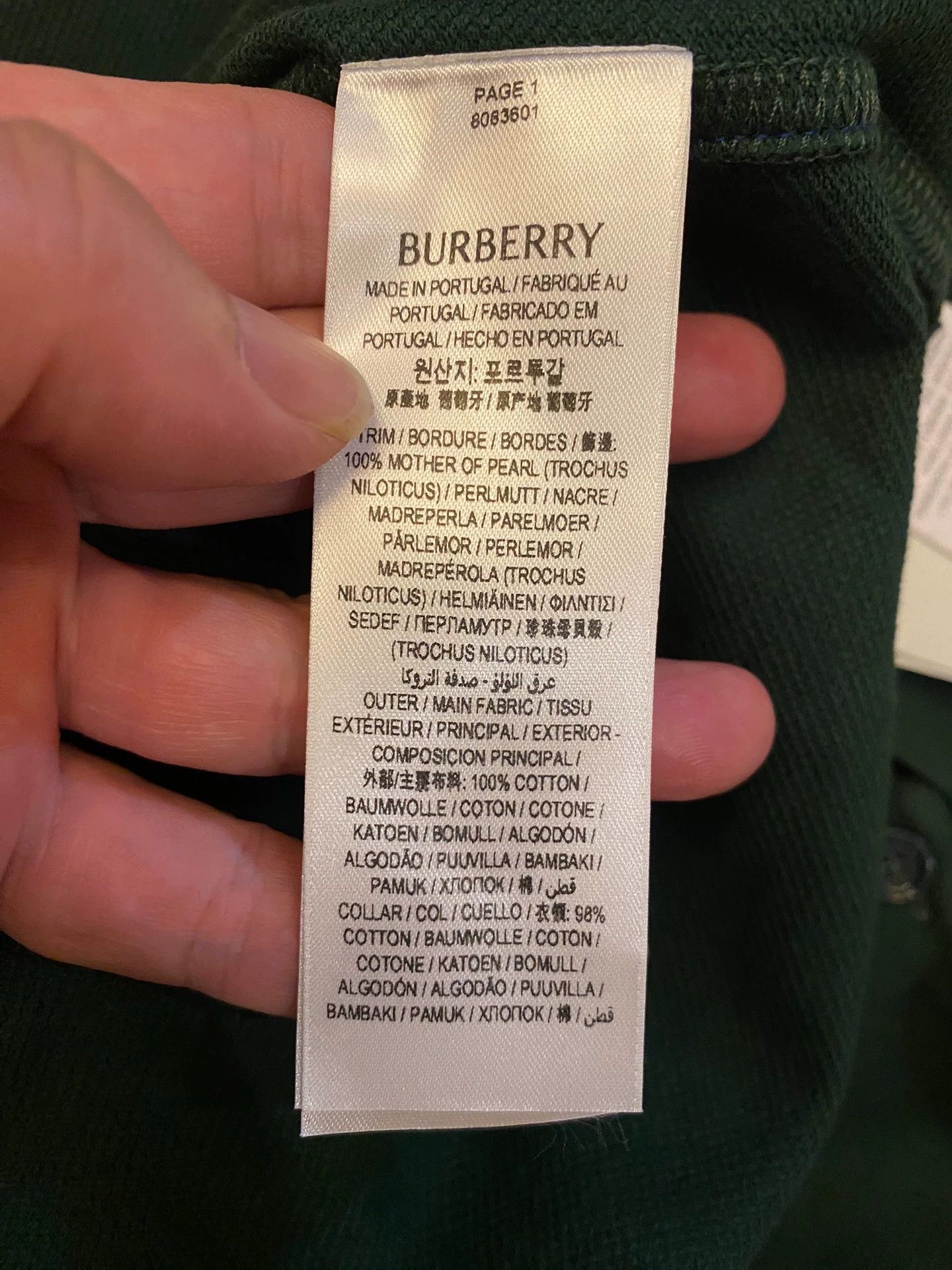 Burberry Burberry Polo Short Sleeve M Mother-of-Pearl Buttons Size US M / EU 48-50 / 2 - 9 Thumbnail