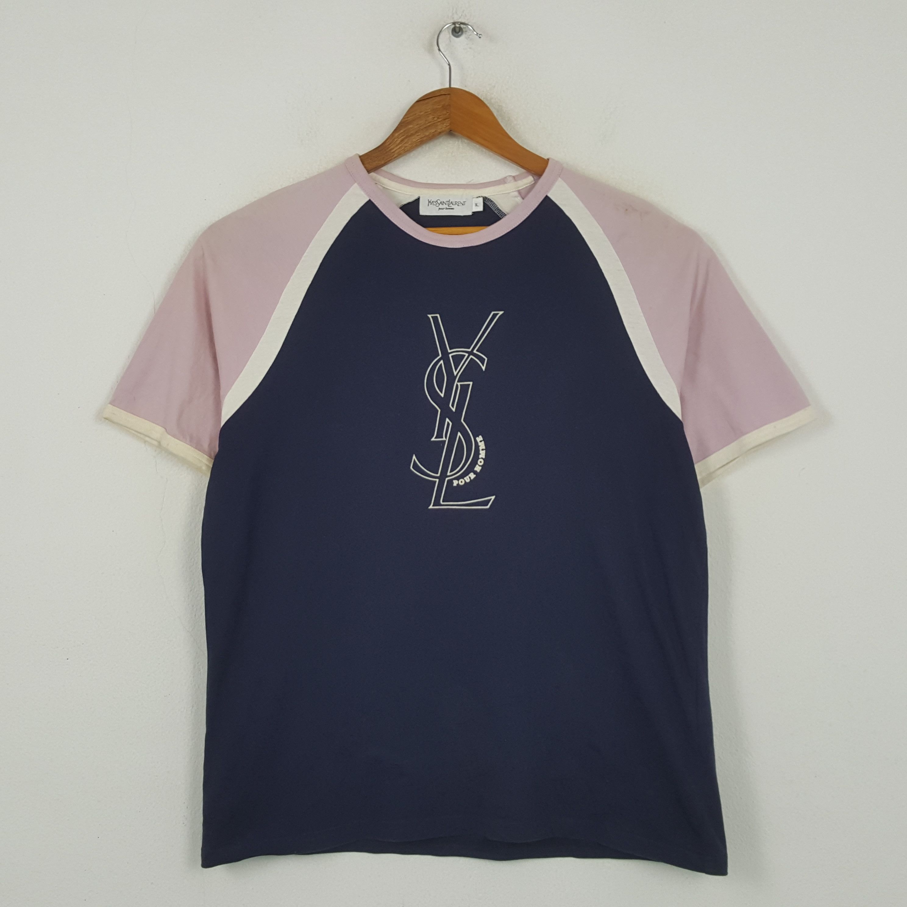 Designer × Vintage × Yves Saint Laurent Vintage Yves Saint Laurent Fashion Brand T-shirt C294N10 Size US L / EU 52-54 / 3 - 1 Thumbnail
