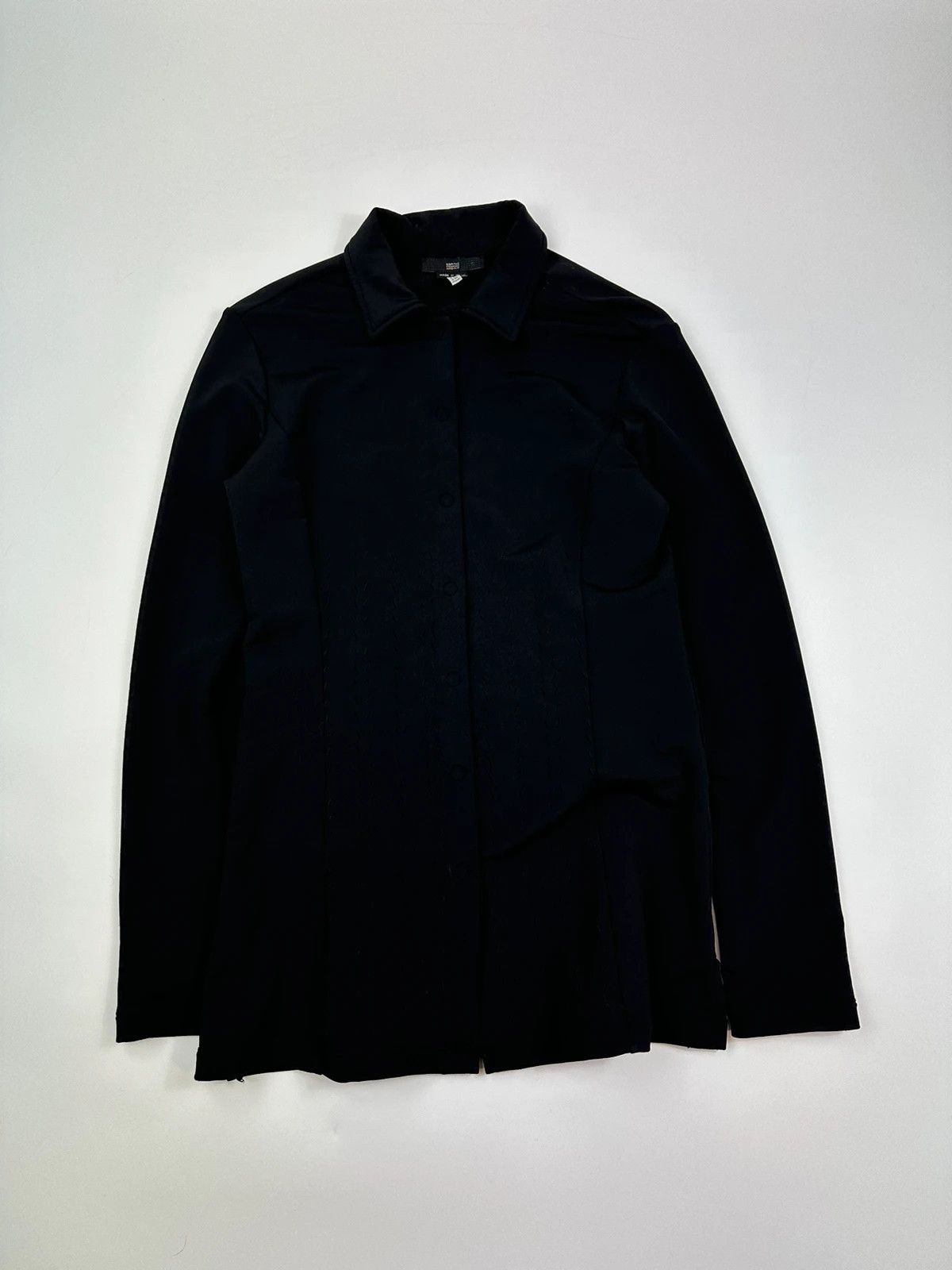 Marithe + Francois Girbaud Marithé + Francois Girbaud Black Lycra Shirt Jacket Size L / US 10 / IT 46 - 4 Thumbnail