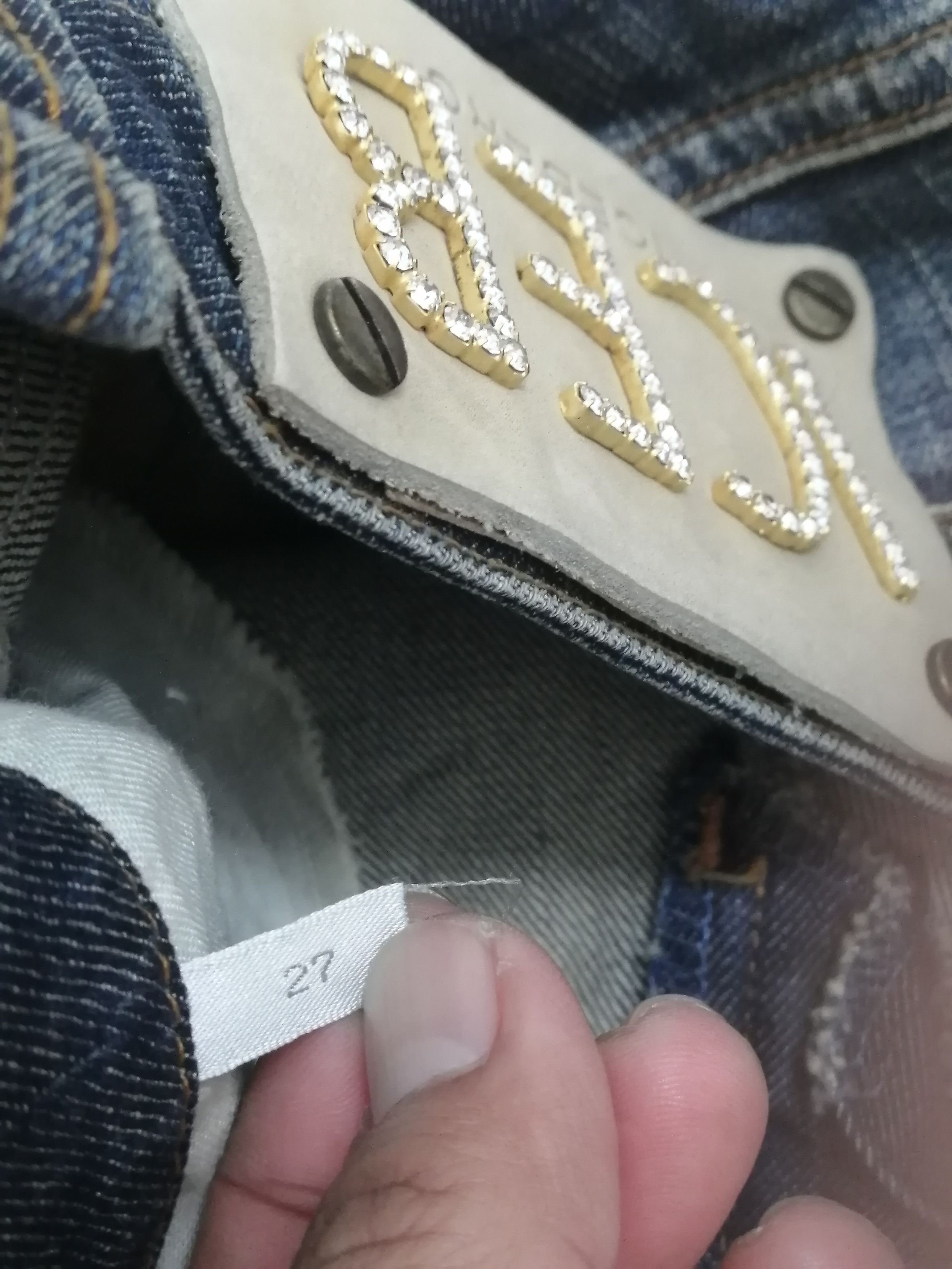 Iceberg Rare Vtg ICEBERG with diamond patch & flower embroidered Size US 28 / EU 44 - 23 Thumbnail