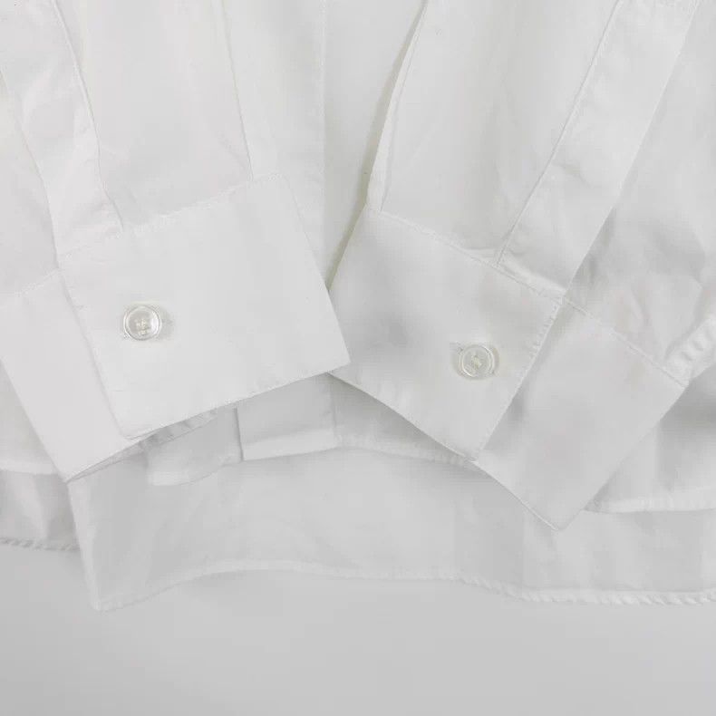 Dior Dior White chest pin embroidery logo long-sleeved shirt Size US XS / EU 42 / 0 - 5 Thumbnail