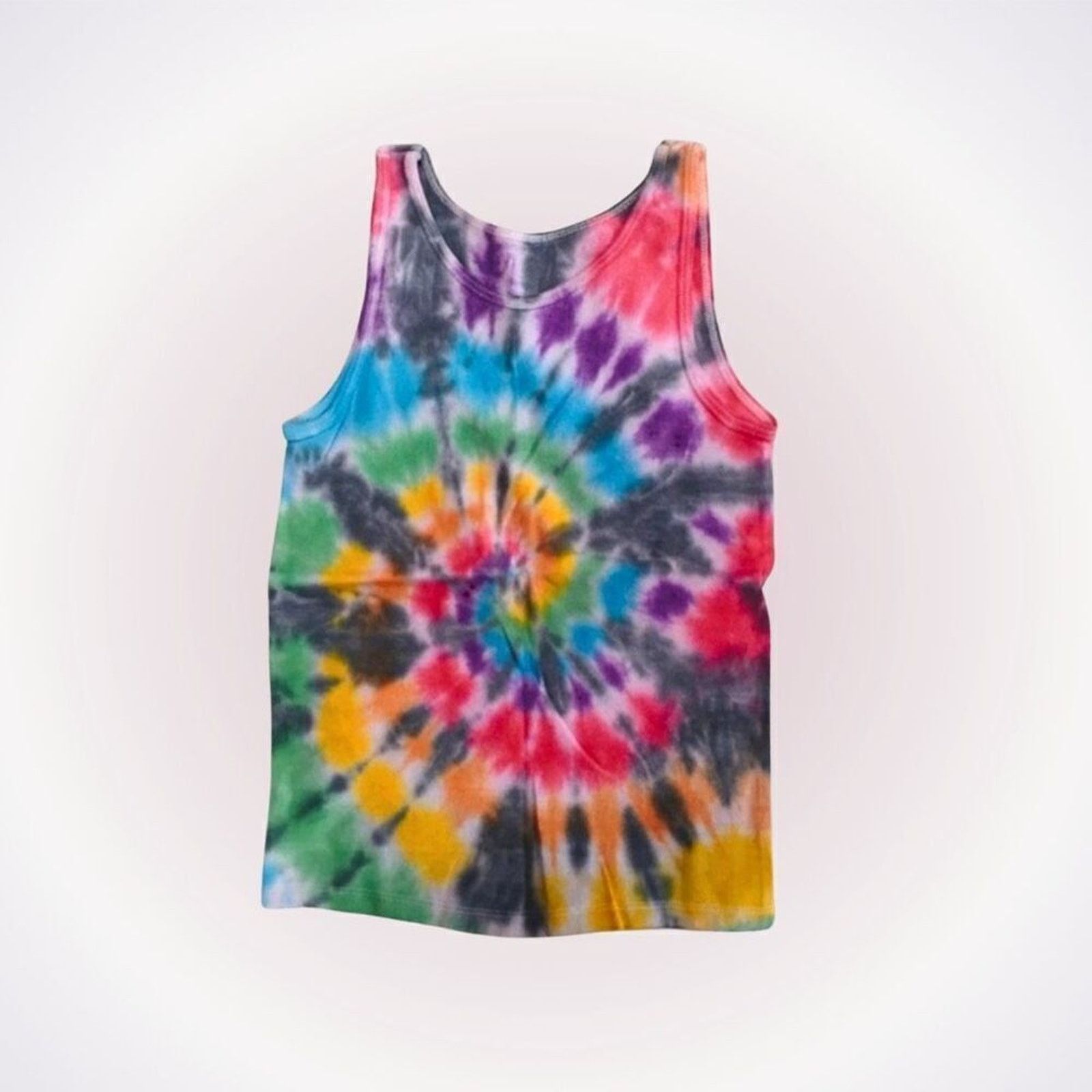 Fruit Of The Loom Dyes by MacKay Spiral Tie-Dye Tank Top | Sz YL Size XS / US 0-2 / IT 36-38 - 1 Thumbnail