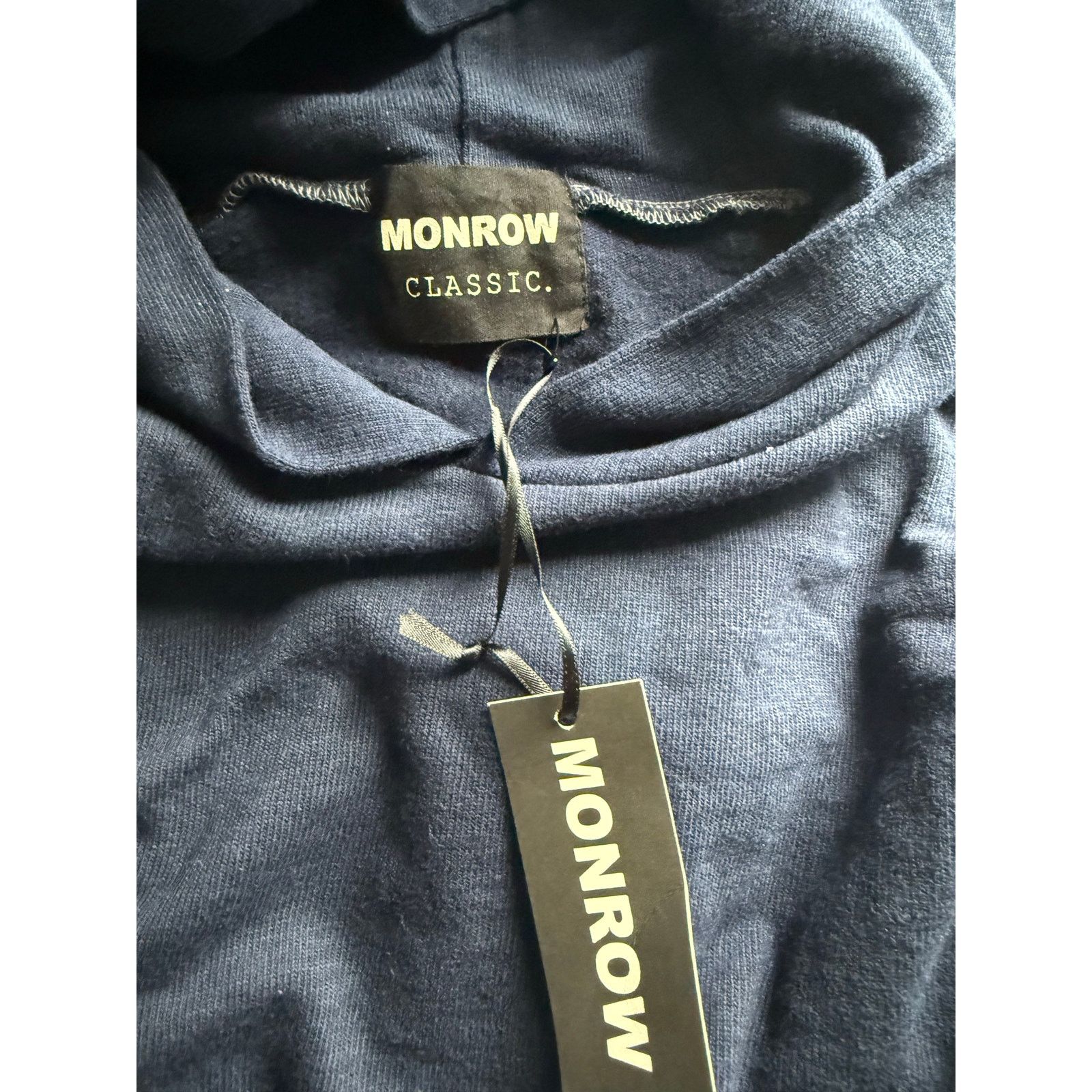 MONROW New Monrow Men’s Supersoft Pullover Hoodie - S Navy - $146 Size US S / EU 44-46 / 1 - 2 Thumbnail