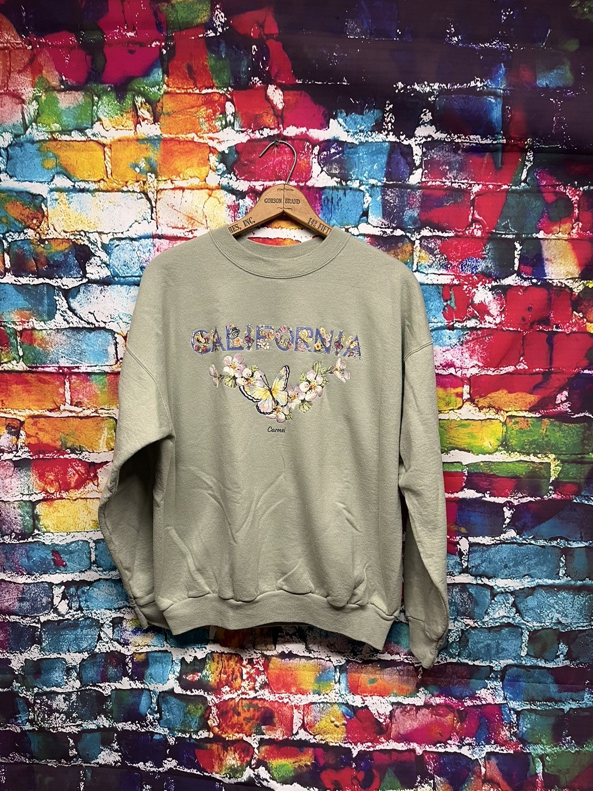 Vintage Vintage Nature Sweatshirt Butterfly California 90s Large Size L / US 10 / IT 46 - 1 Thumbnail