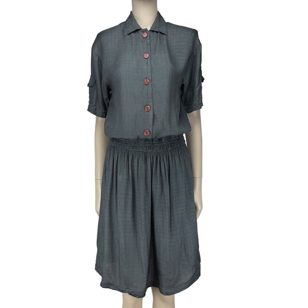 Saks Fifth Avenue 70's SAKS FIFTHHenaghan Designer Short Sleeves Midi Dress S Size S / US 4 / IT 40 - 4 Thumbnail